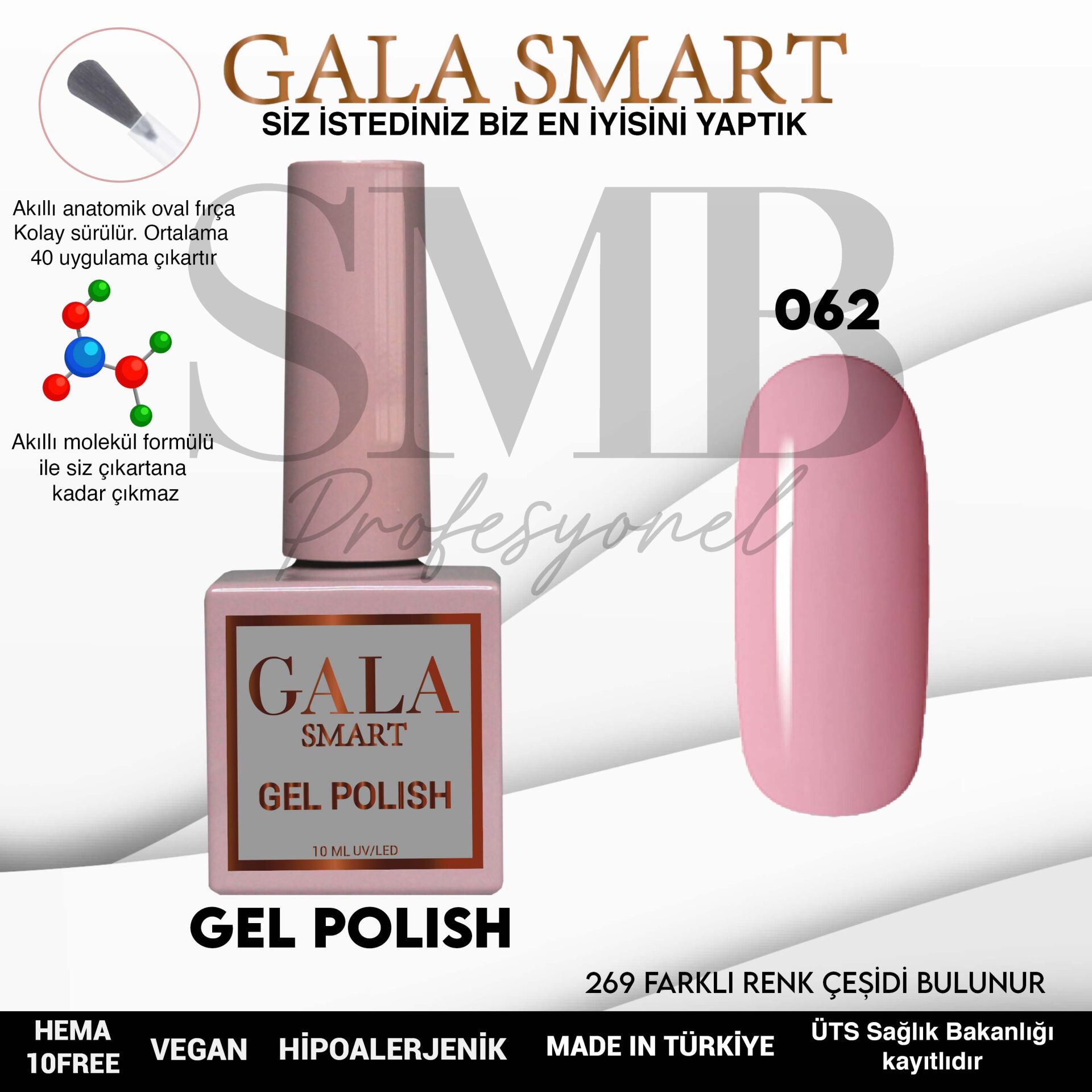 GALA SMART CLASSİC KALICI OJE 10 mle NO:062
