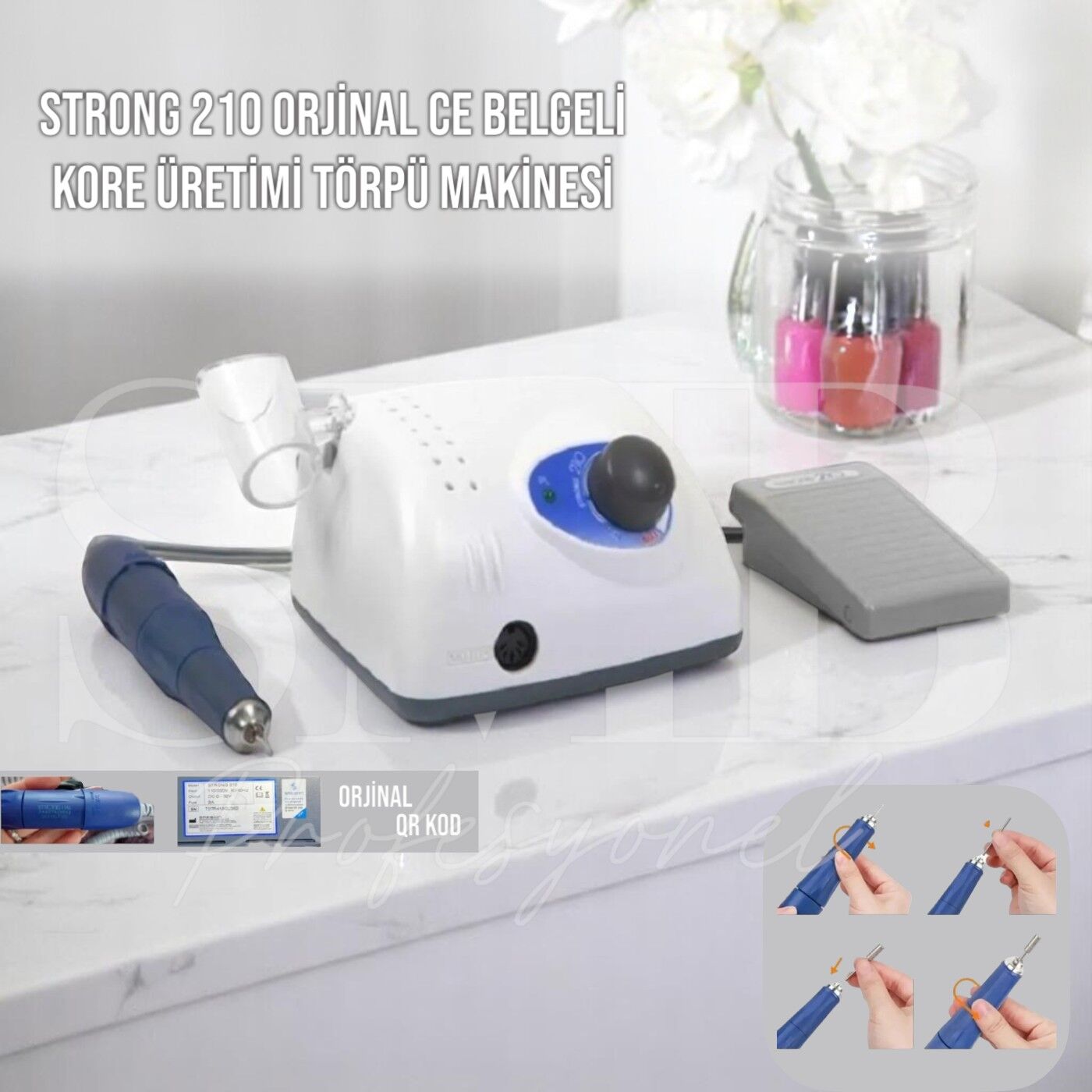 STRONG 210 - ORJİNAL KORE - CE BELGELİ - TIRNAK TÖRPÜ MAKİNASI