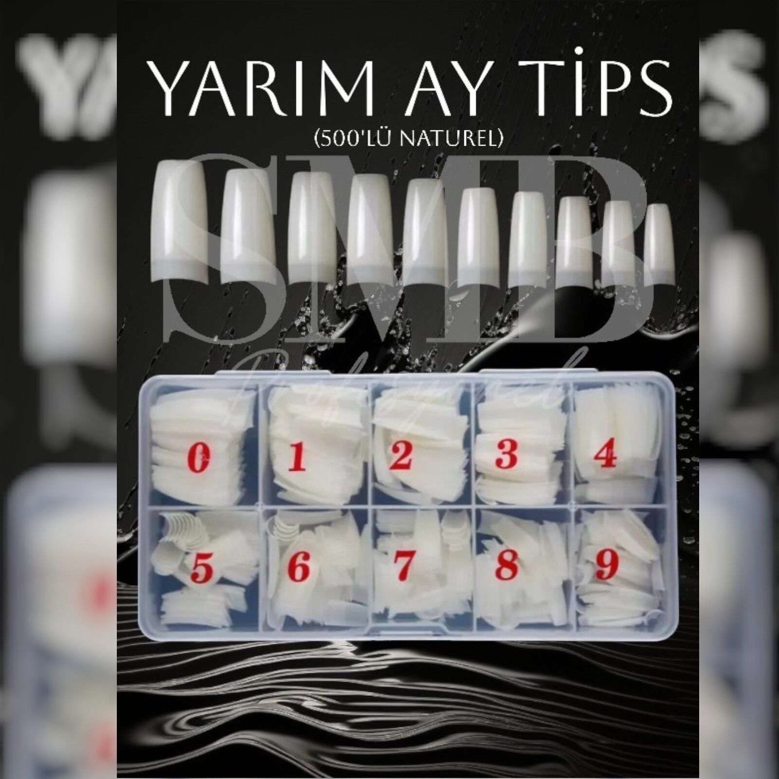 YARIM AY PROTEZ TİPS - NATURAL - 500 LÜ