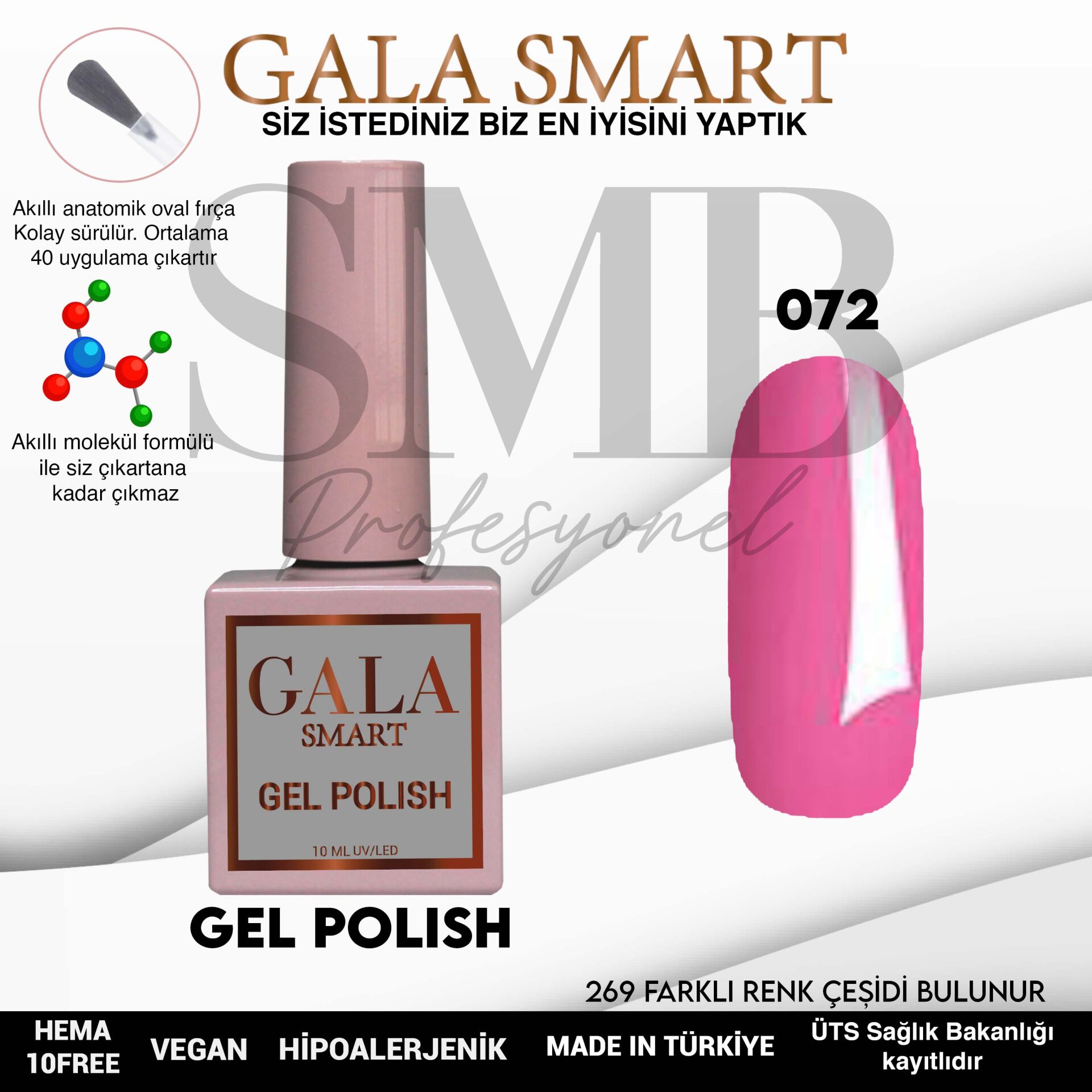 GALA SMART CLASSİC KALICI OJE 10 mle NO:072