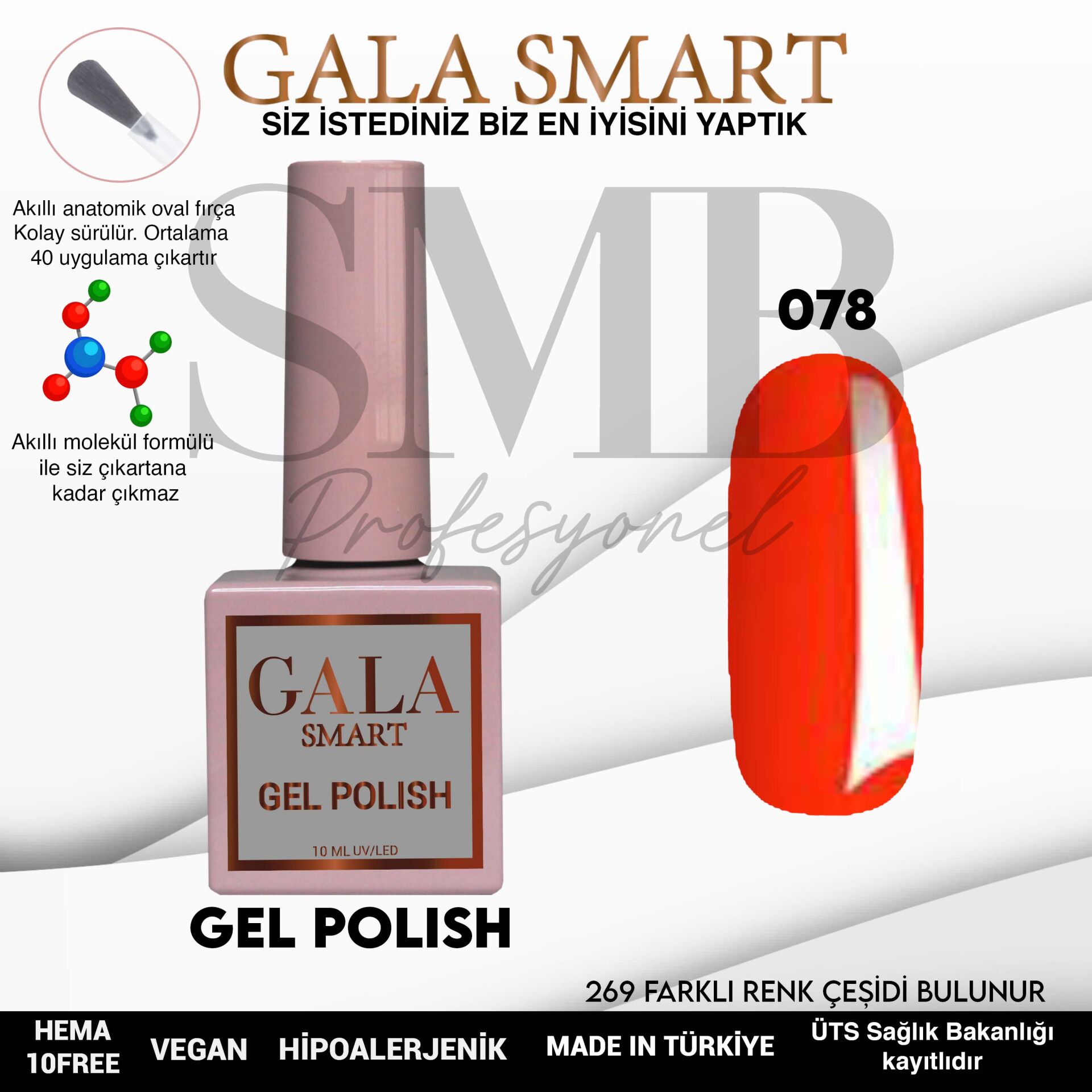GALA SMART CLASSİC KALICI OJE 10 mle NO:078