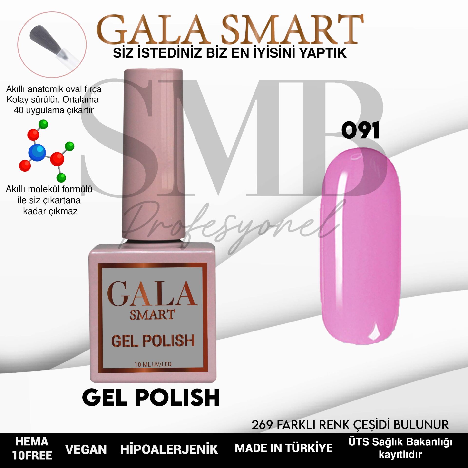 GALA SMART CLASSİC KALICI OJE 10 mle NO:091
