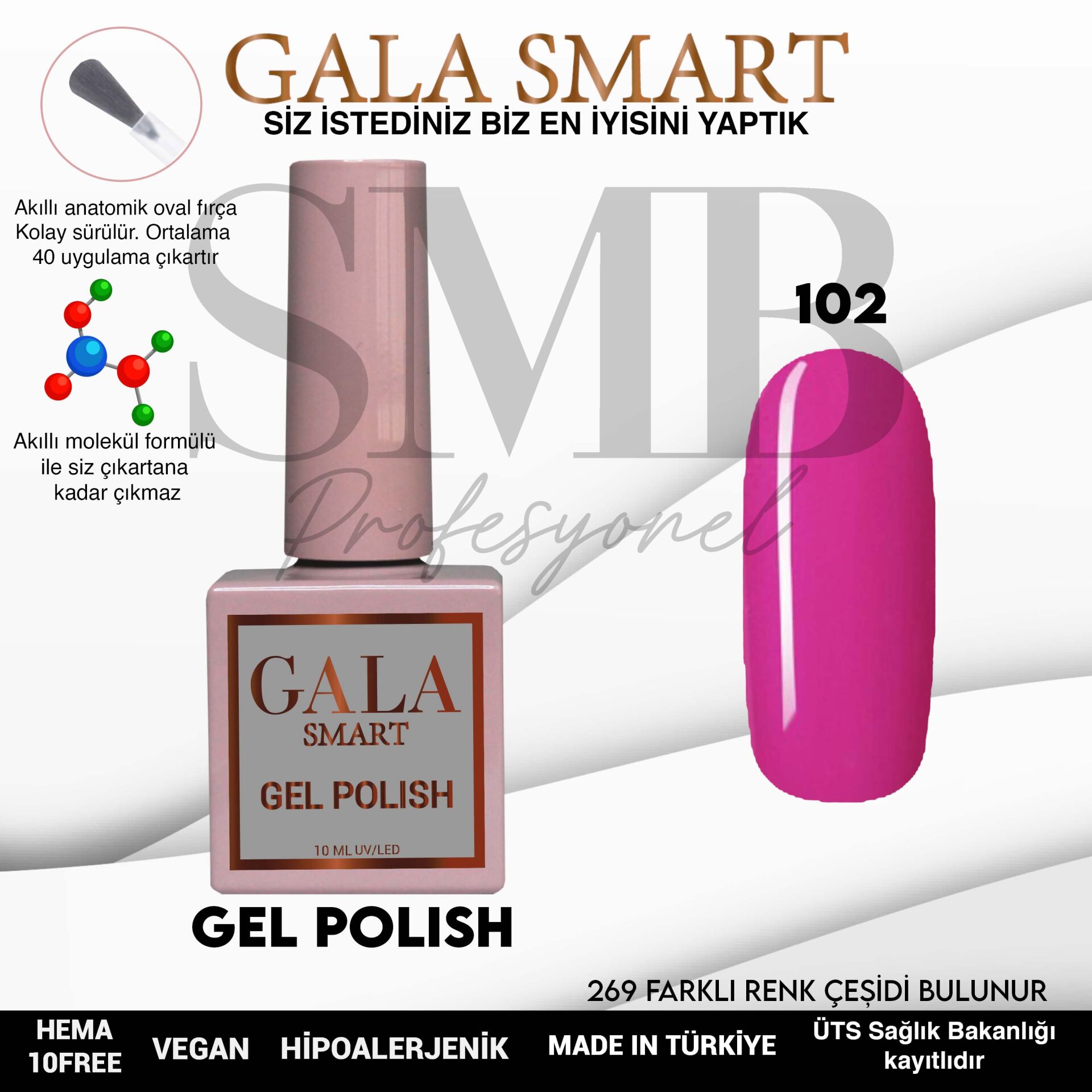 GALA SMART CLASSİC KALICI OJE 10 mle NO:102