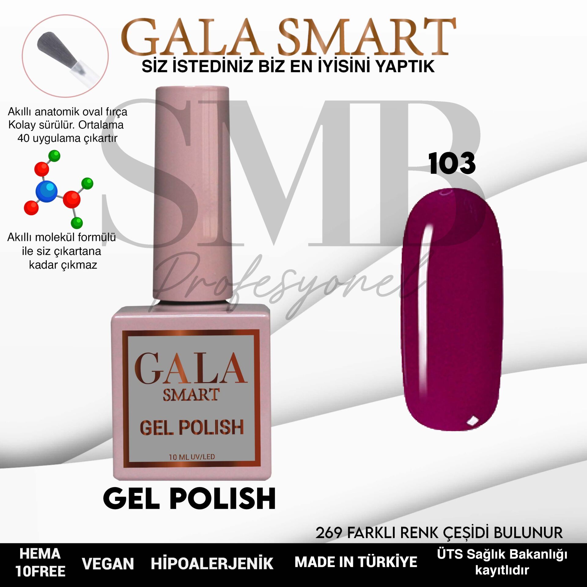 GALA SMART CLASSİC KALICI OJE 10 mle NO:103