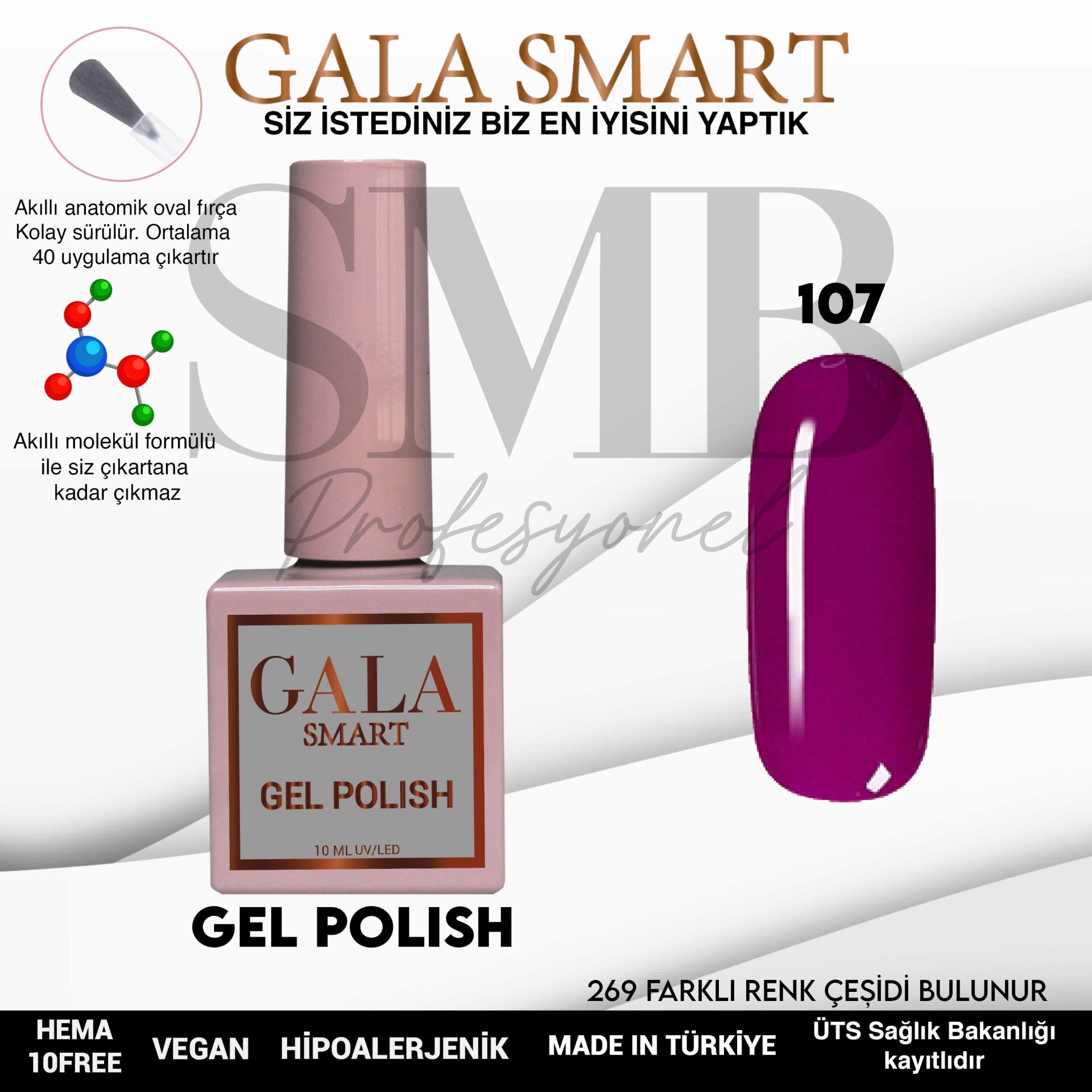 GALA SMART CLASSİC KALICI OJE 10 mle NO:107