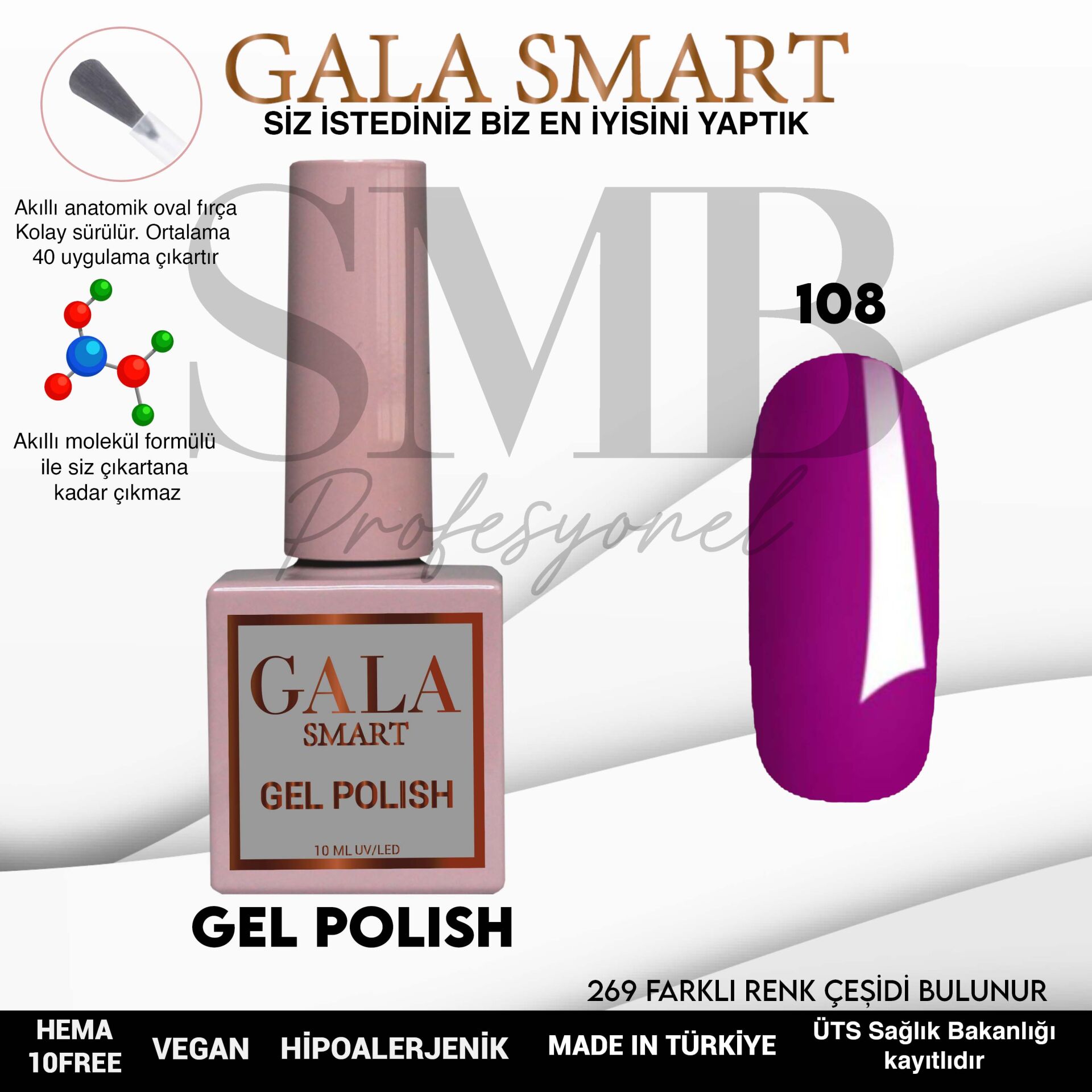 GALA SMART CLASSİC KALICI OJE 10 mle NO:108