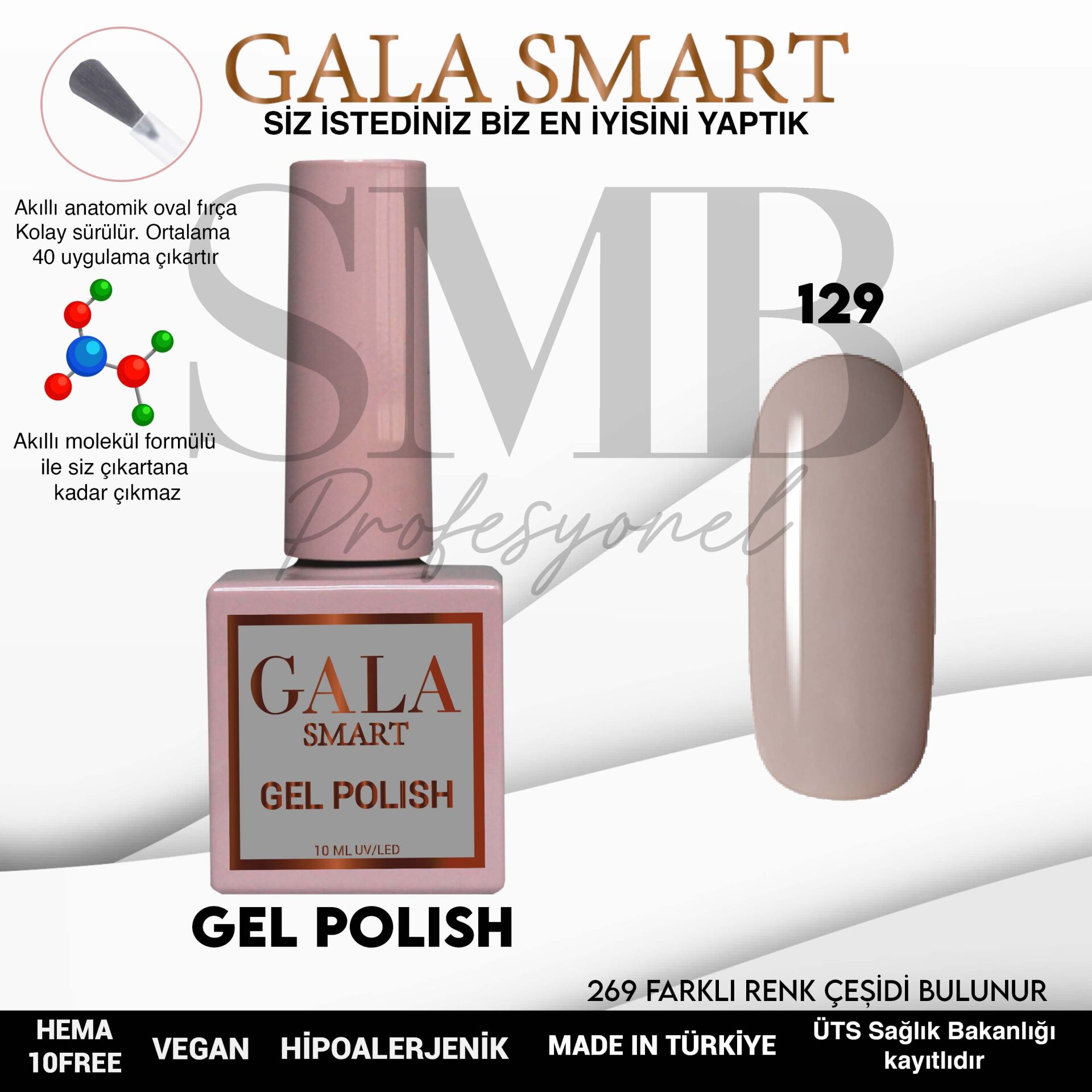 GALA SMART CLASSİC KALICI OJE 10 mle NO:129