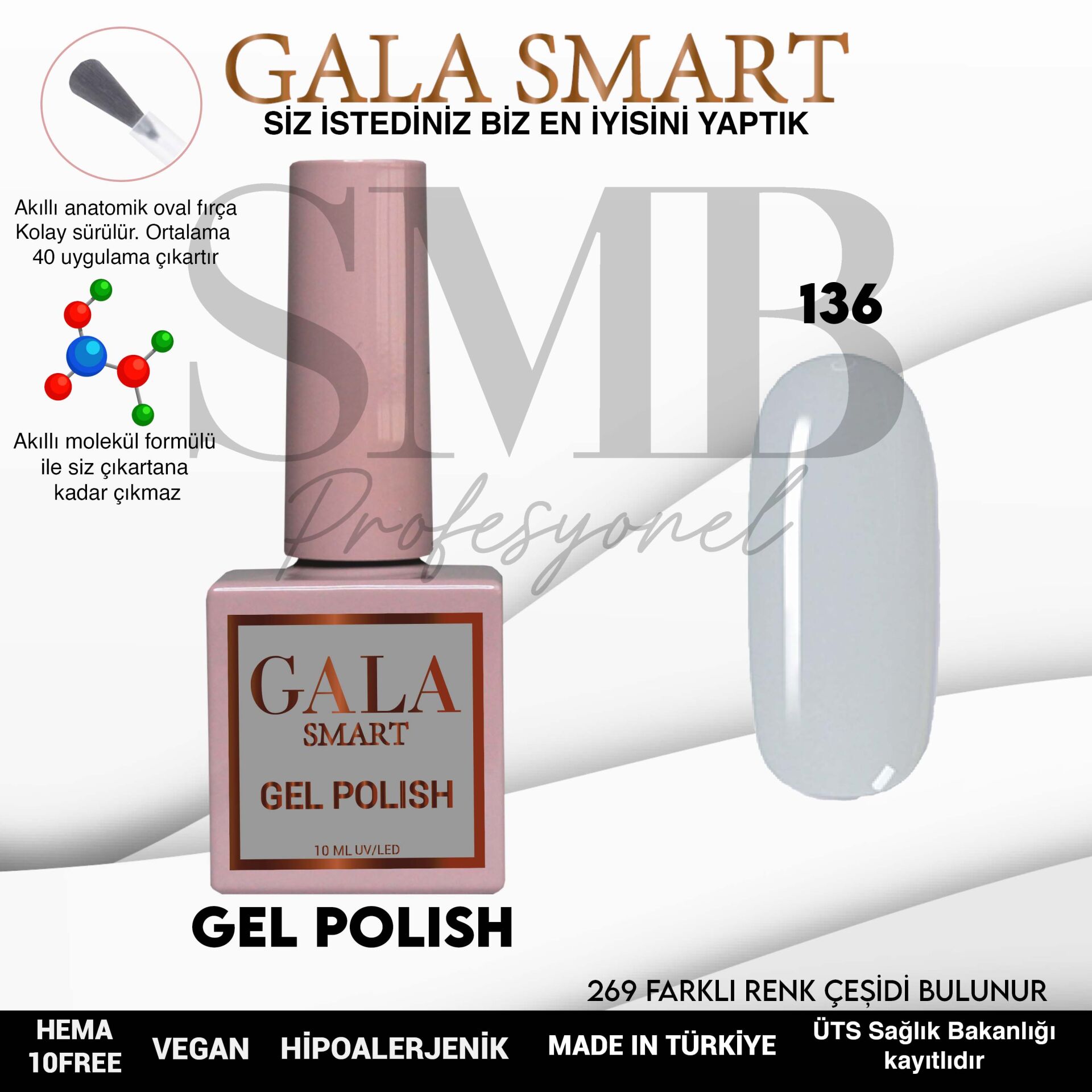 GALA SMART CLASSİC KALICI OJE 10 mle NO:136