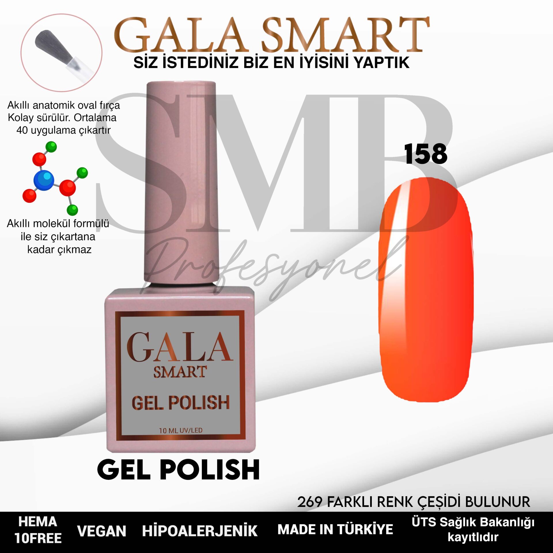 GALA SMART CLASSİC KALICI OJE 10 mle NO:158