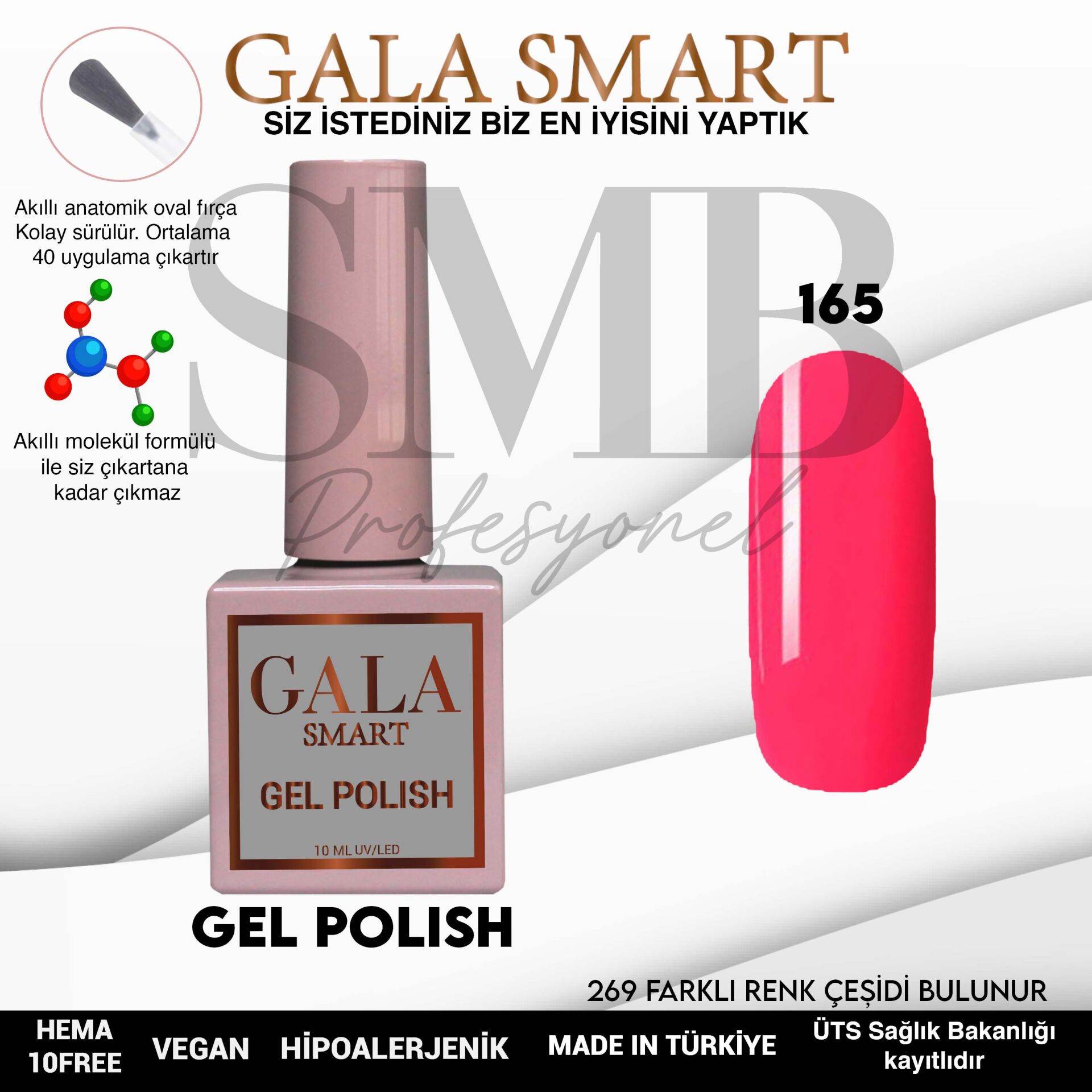 GALA SMART CLASSİC KALICI OJE 10 mle NO:165