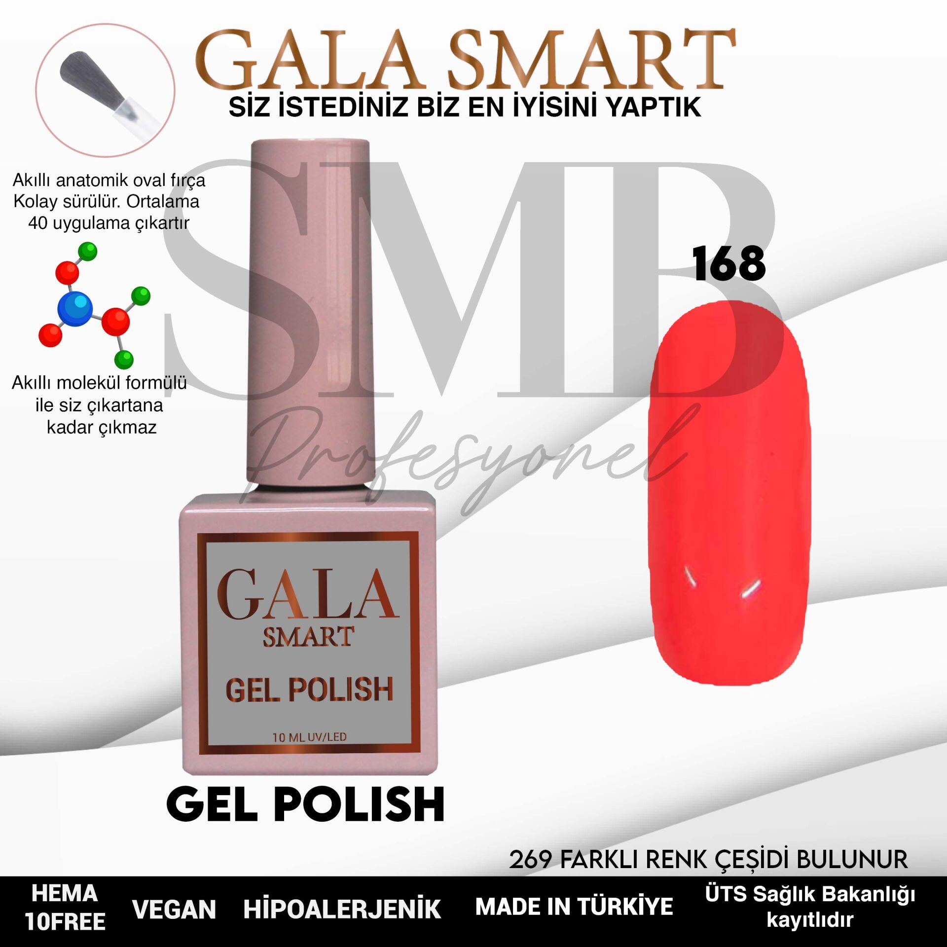 GALA SMART CLASSİC KALICI OJE 10 mle NO:168
