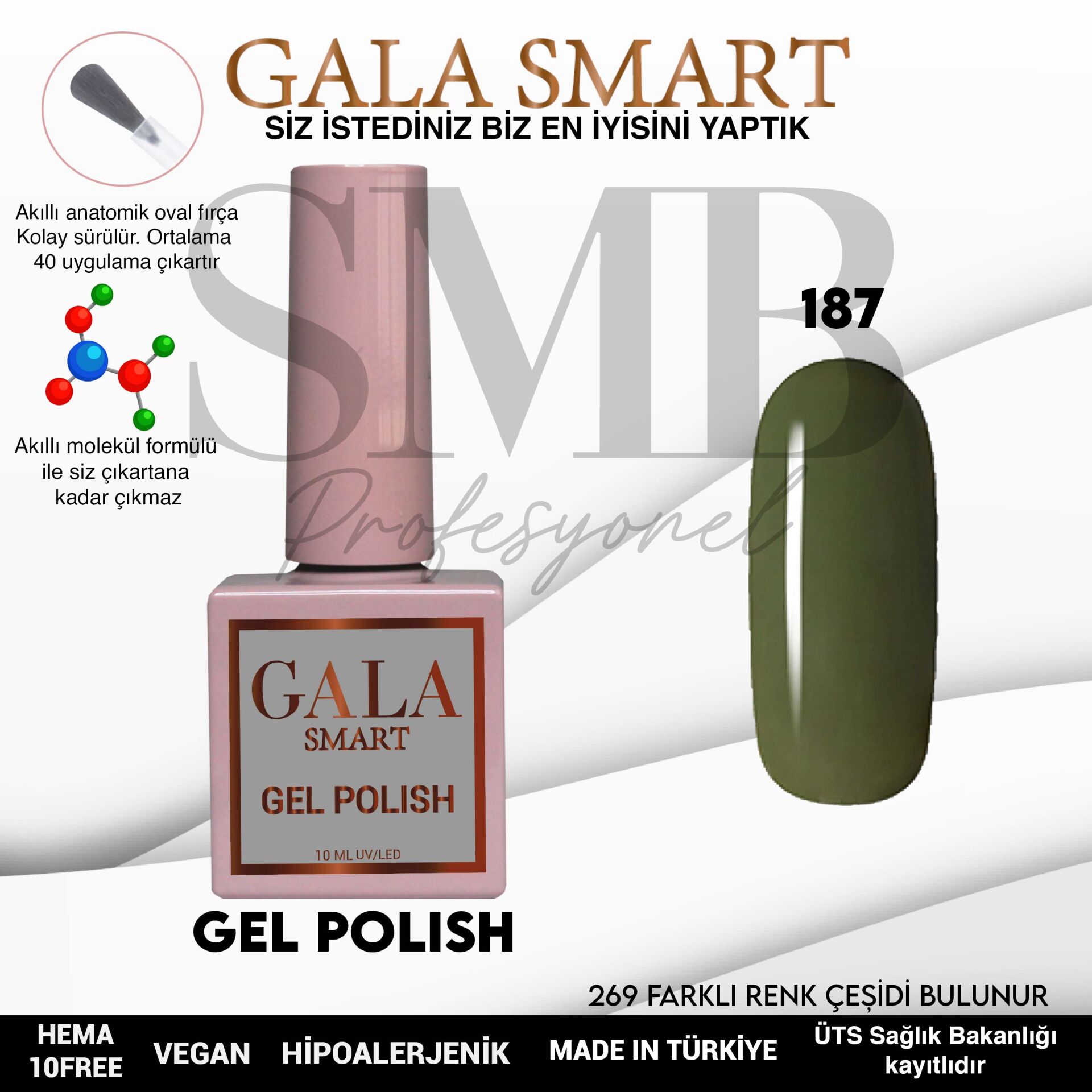 GALA SMART CLASSİC KALICI OJE 10 mle NO:187