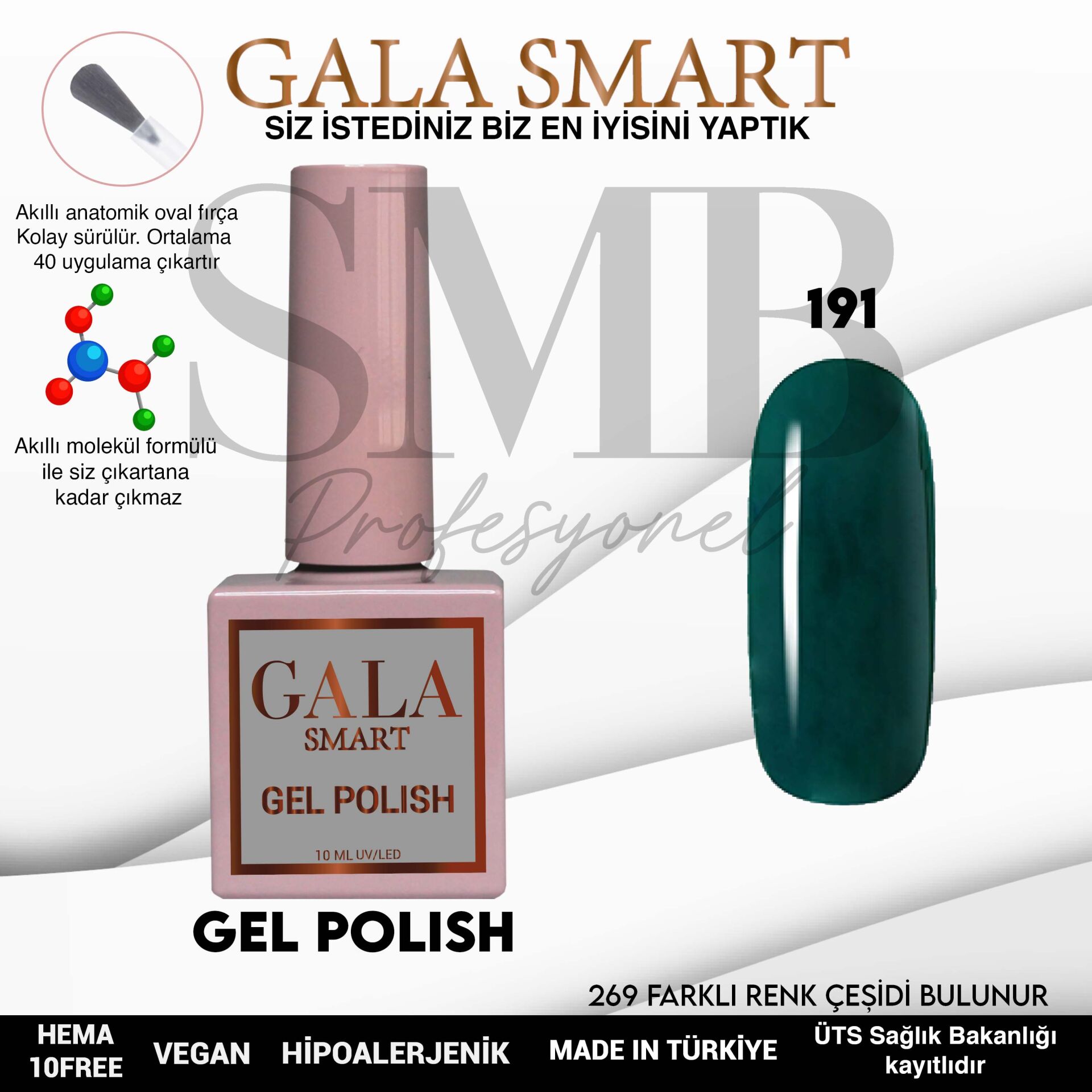 GALA SMART CLASSİC KALICI OJE 10 mle NO:191