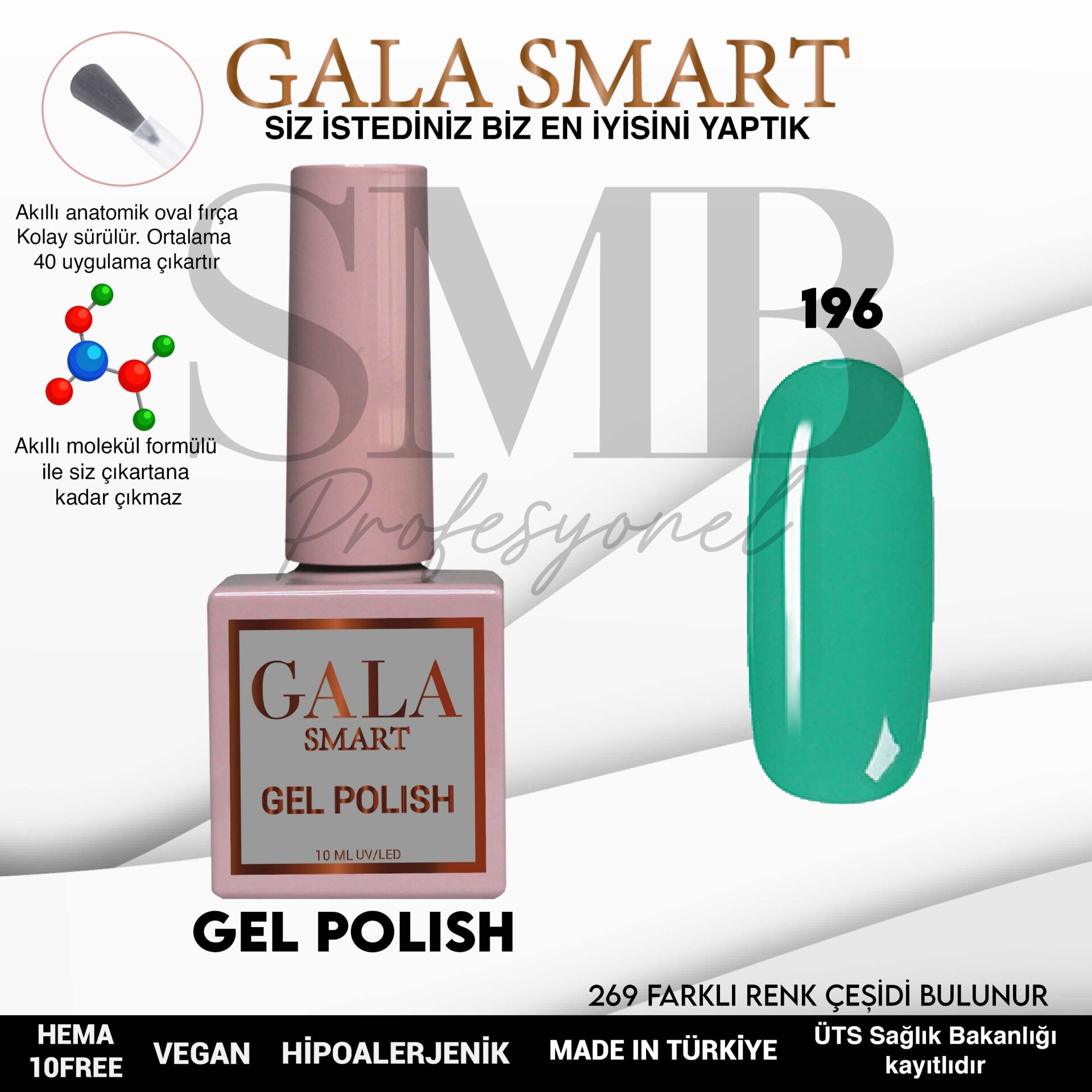 GALA SMART CLASSİC KALICI OJE 10 mle NO:196