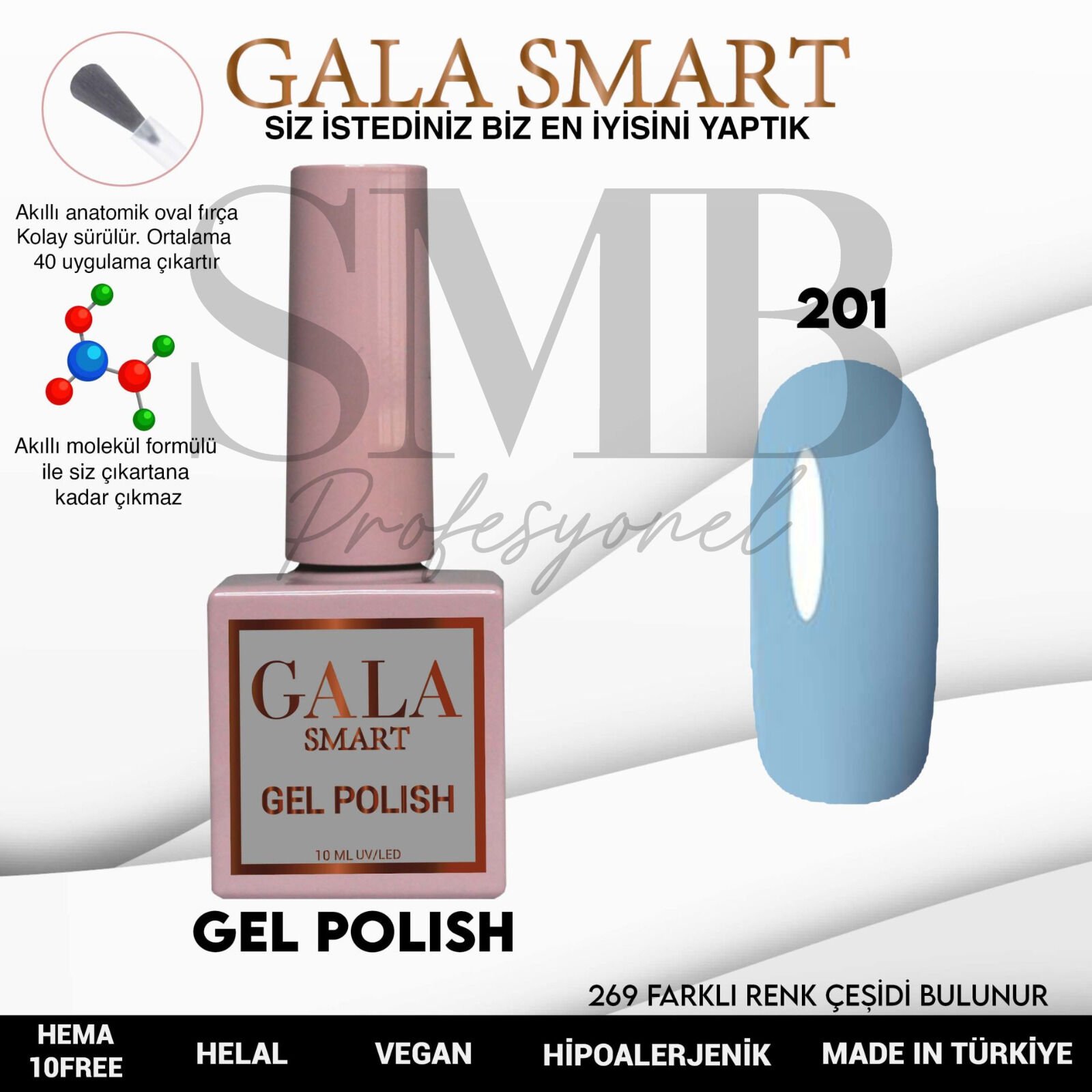 GALA SMART CLASSİC KALICI OJE 10 mle NO:201