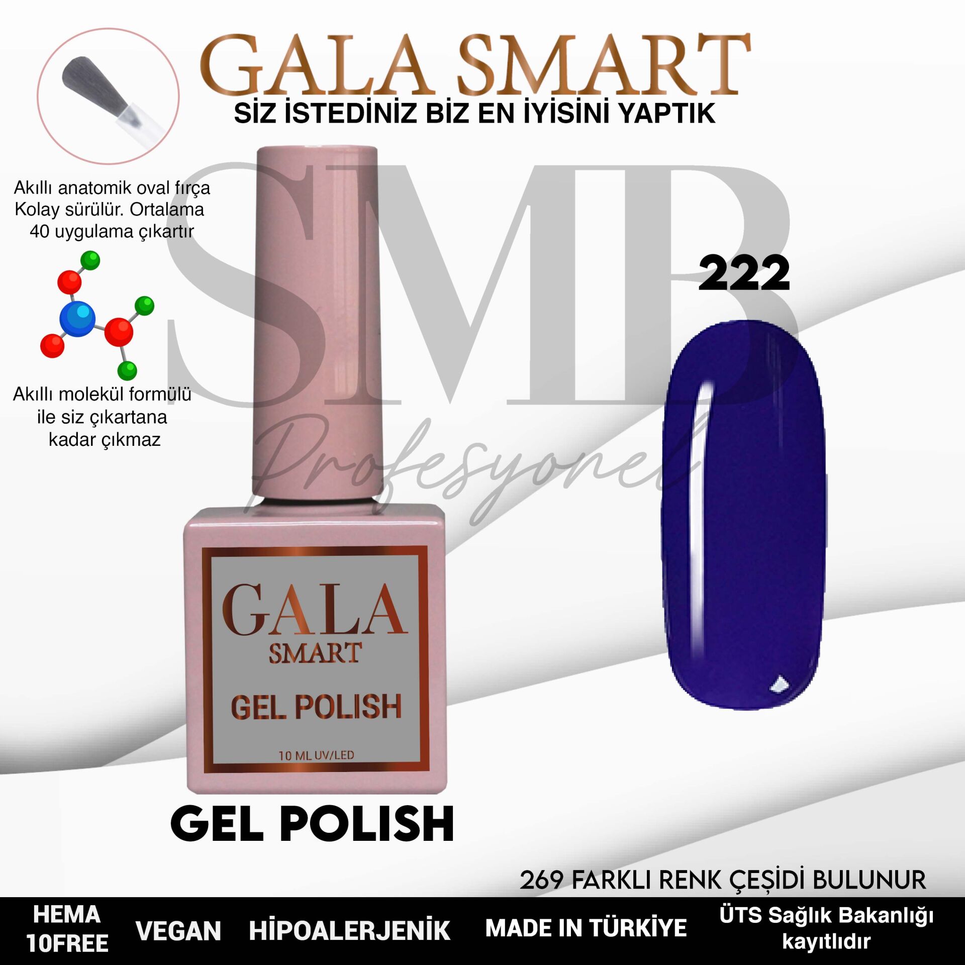 GALA SMART CLASSİC KALICI OJE 10 mle NO:222