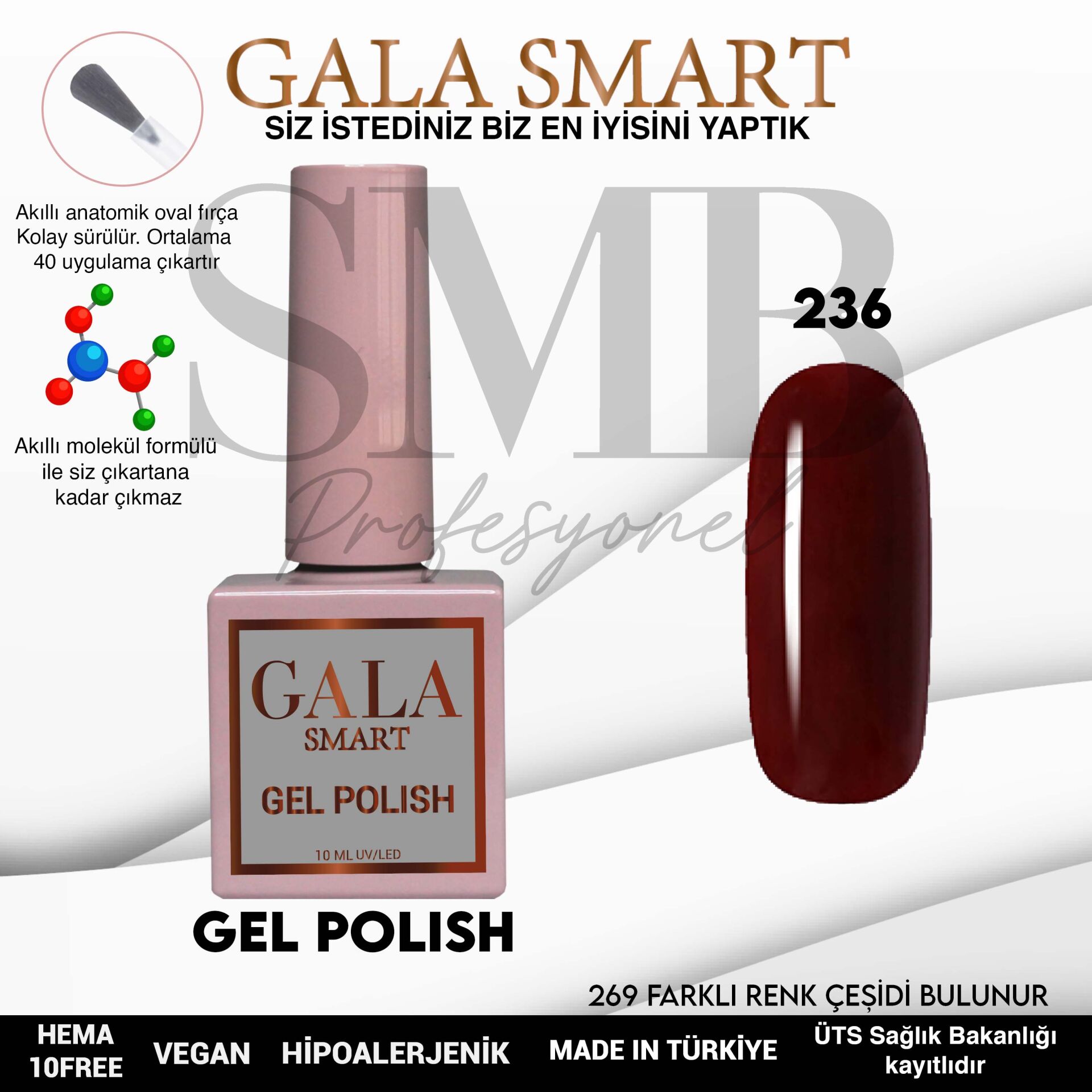 GALA SMART CLASSİC KALICI OJE 10 mle NO:236