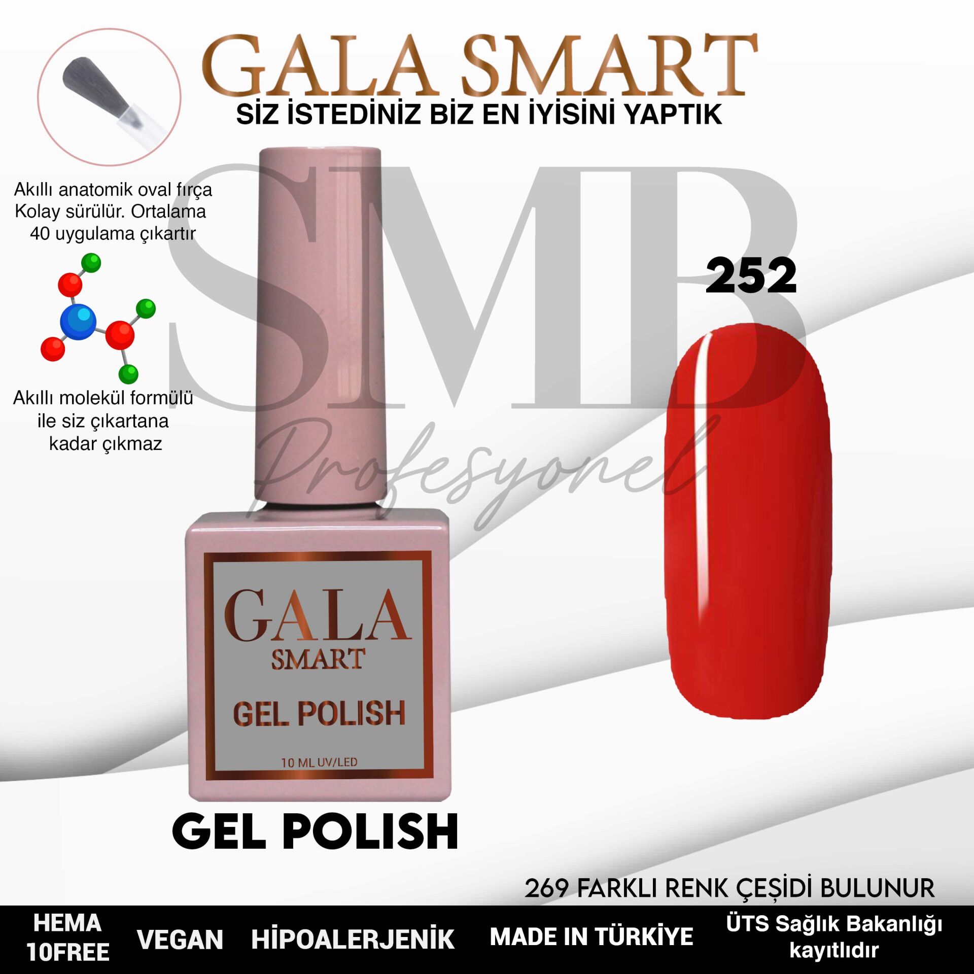 GALA SMART CLASSİC KALICI OJE 10 mle NO:252