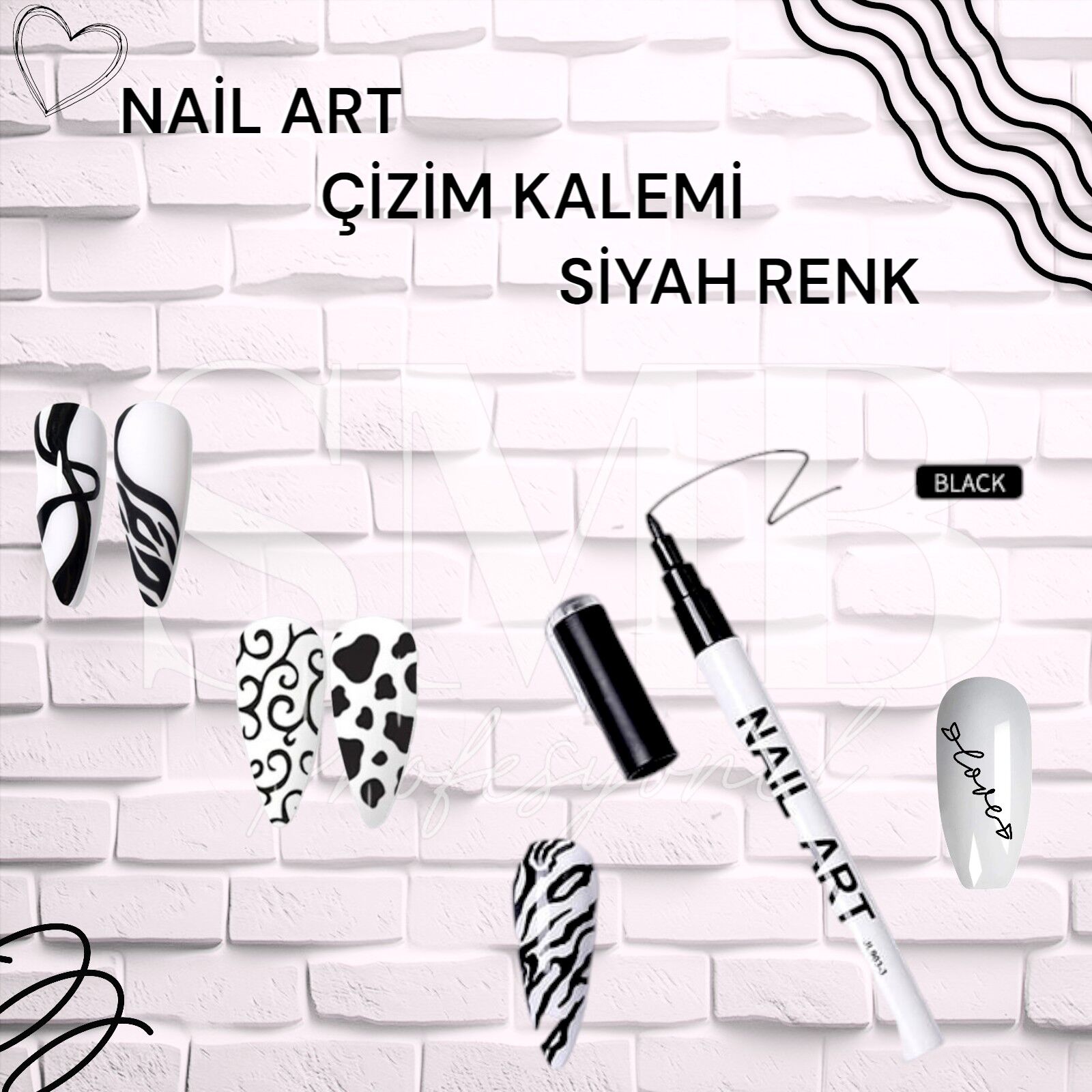 GALA NAİL ART ÇİZİM KALEMİ SİYAH RENK