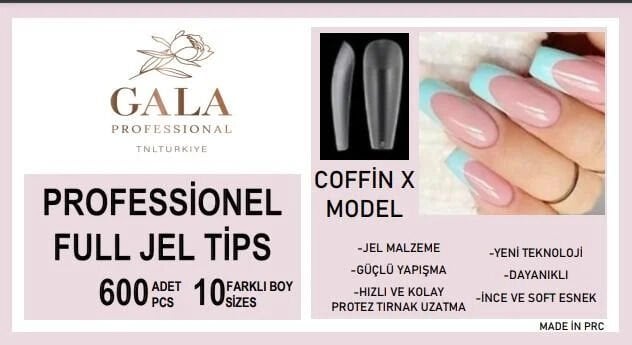 SOFT JEL TİPS 600 LÜ PAKET - COFFİN X MODEL