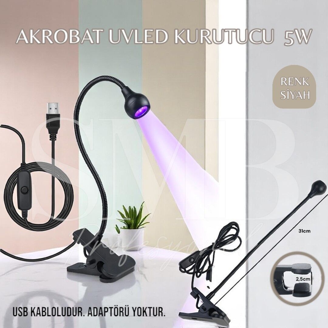 AKROBAT UVLED KURUTUCU 5W - RENK: SİYAH