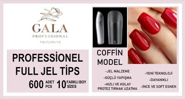 SOFT JEL TİPS 600 LÜ PAKET - COFFİN MODEL