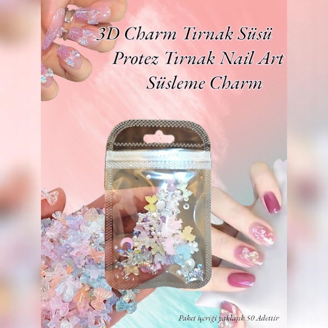 3D TIRNAK CHARM SÜS - MİX PAKET
