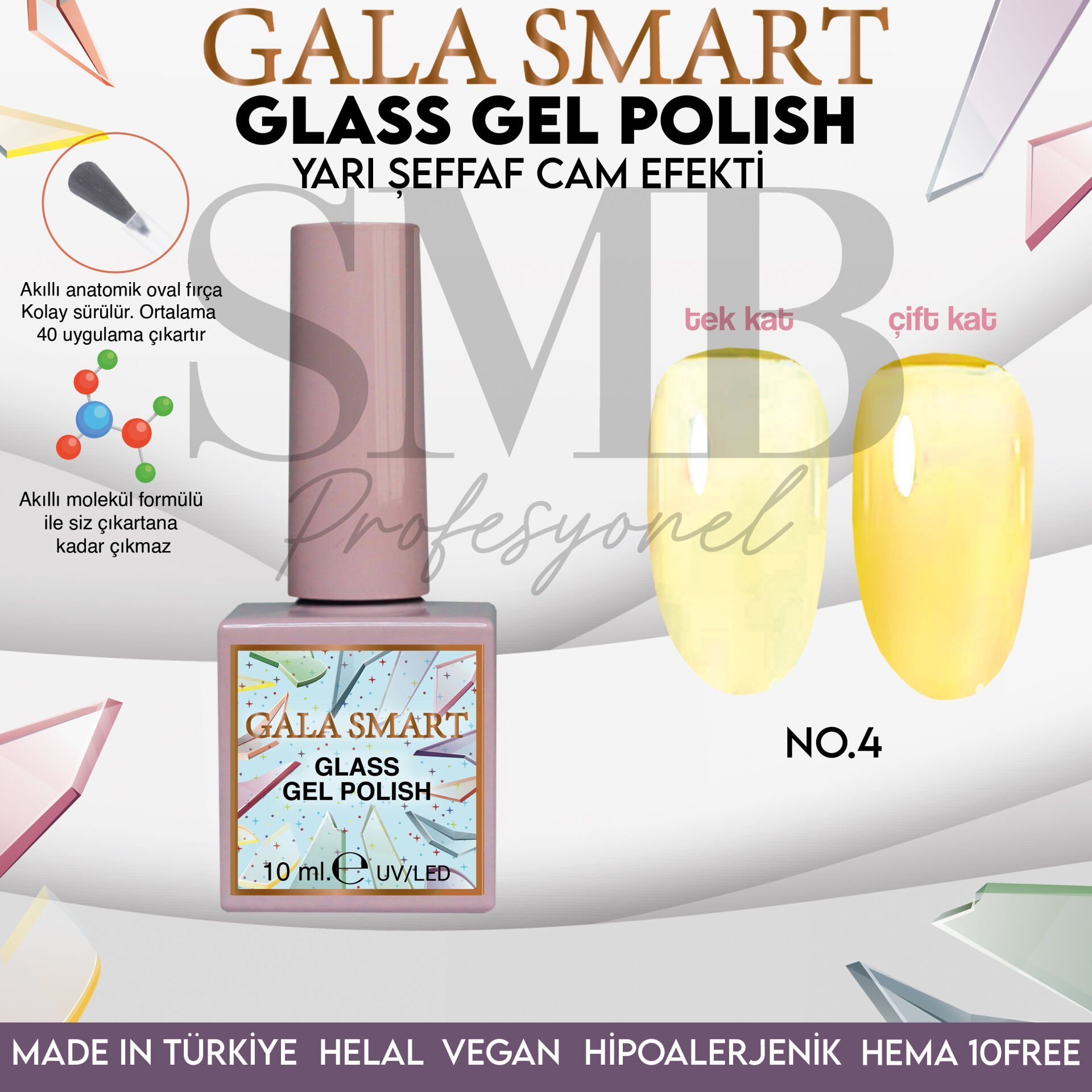 GALA SMART GLASS KALICI OJE 10 mle NO:04