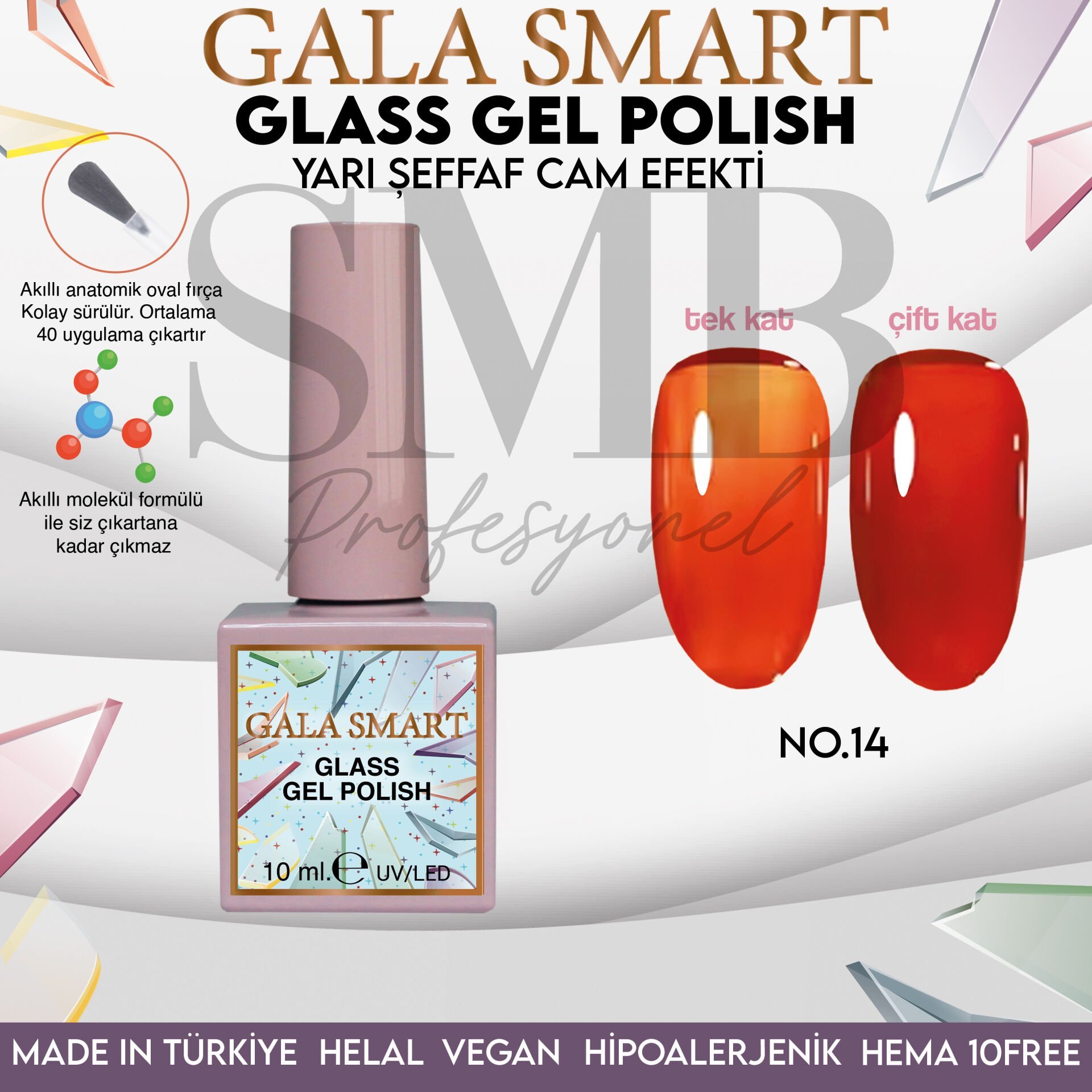 GALA SMART GLASS KALICI OJE 10 mle NO:14