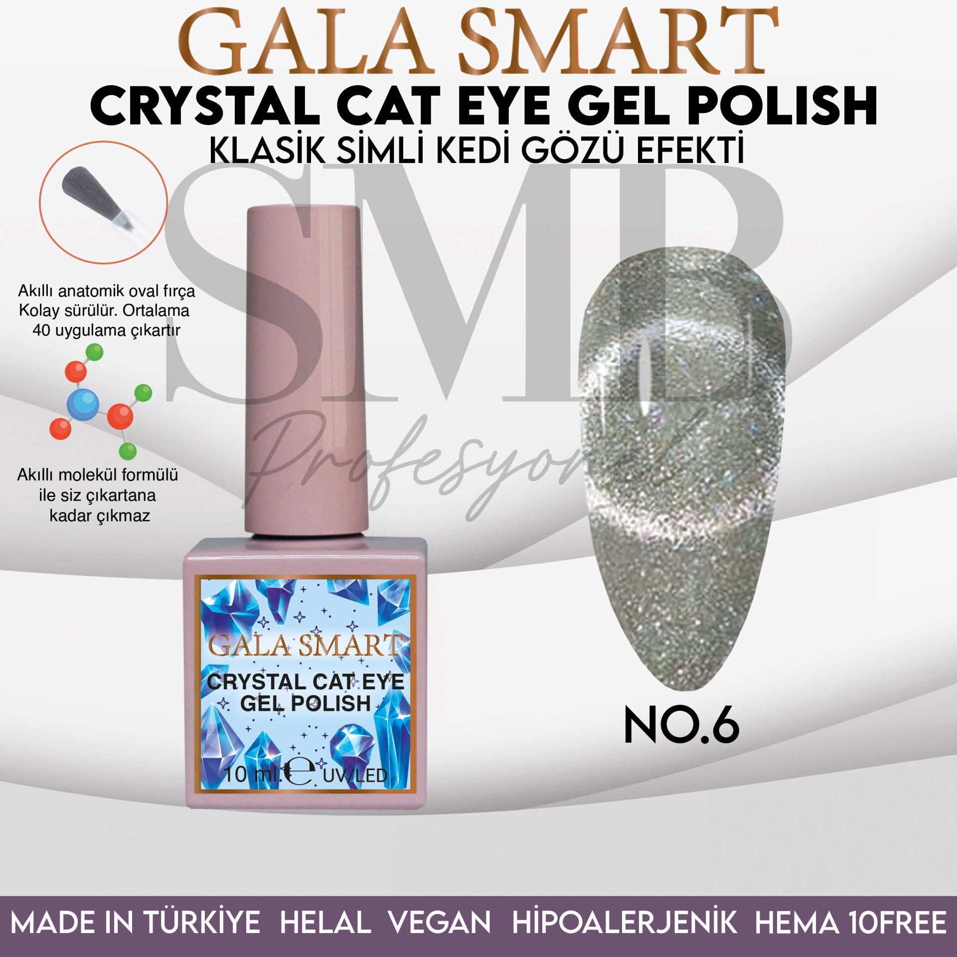 CRYSTAL CAT EYE GEL POLISH 10 ML NO:06