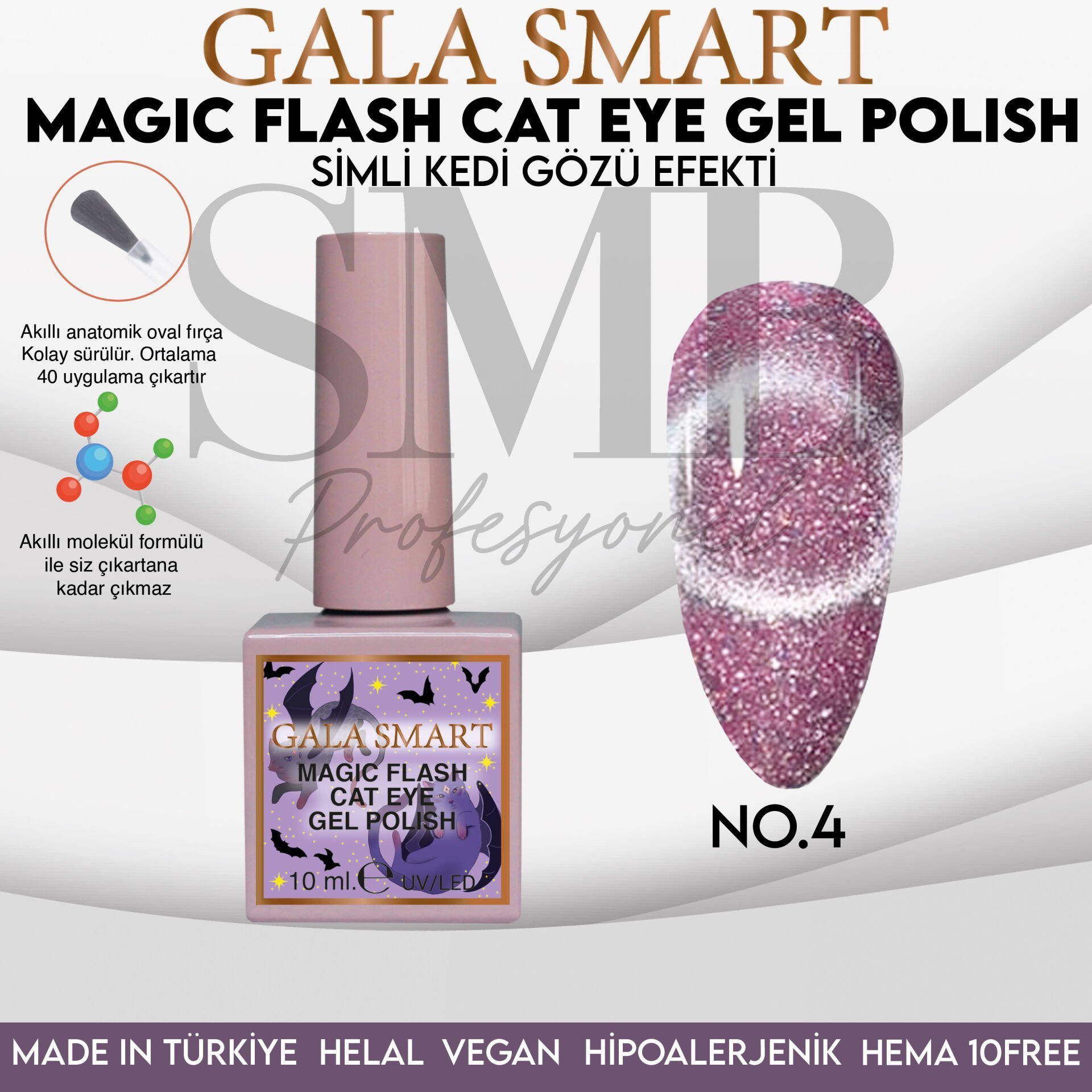MAGIC FLASH CAT EYE GEL POLISH 10 ML NO:04
