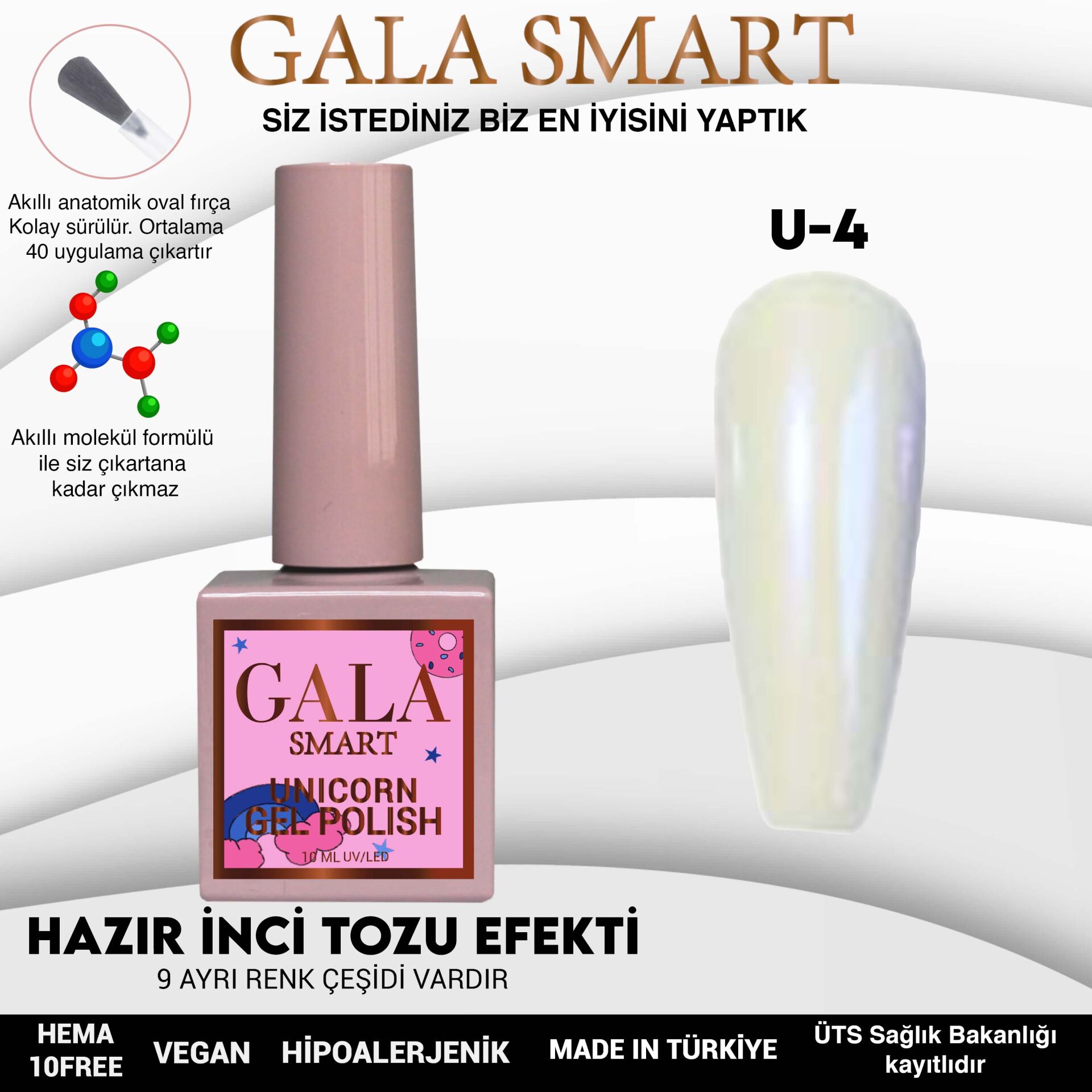 GALA SMART UNİCORN KALICI OJE 10 ml U4