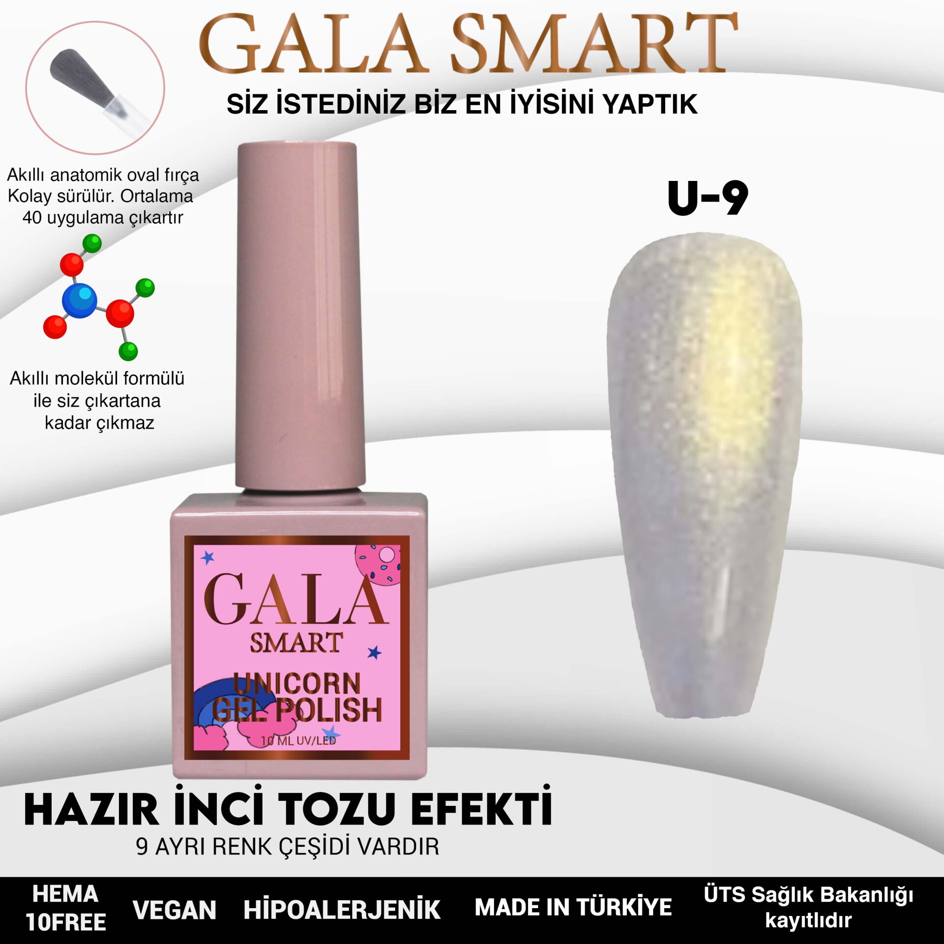 GALA SMART UNİCORN KALICI OJE 10 ml U9