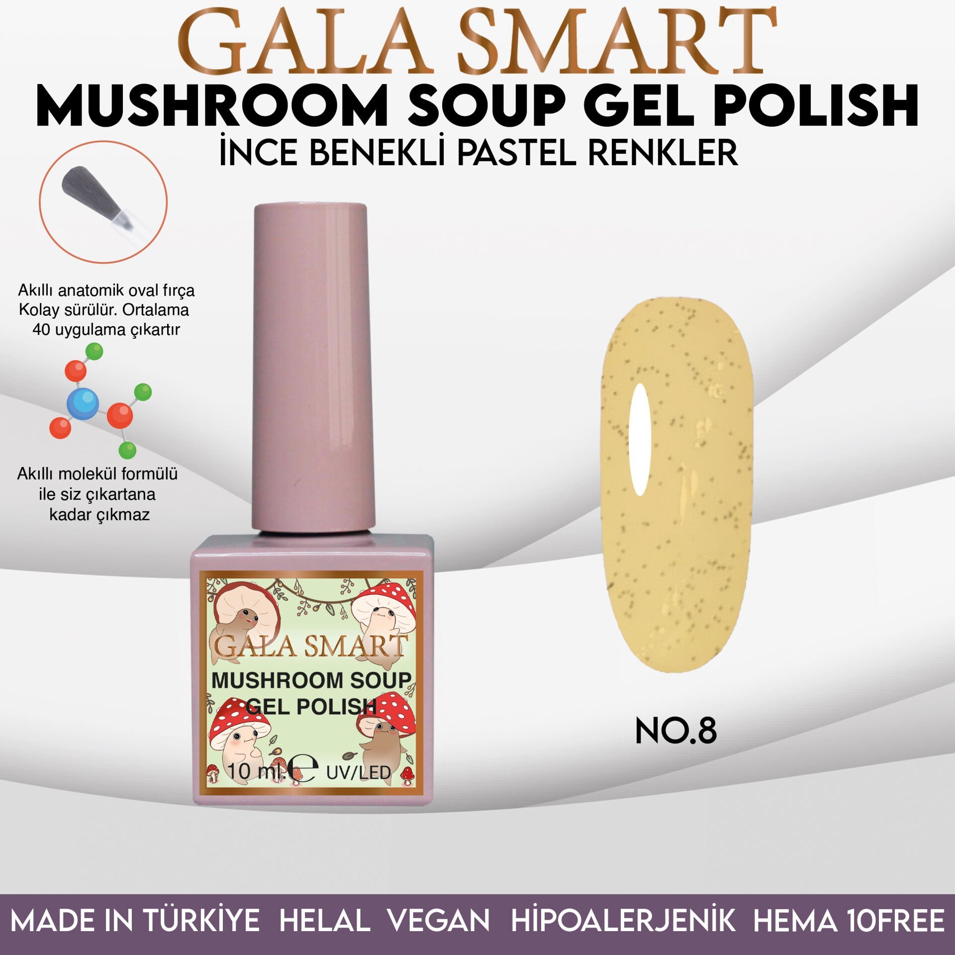 MUSHROOM SOUP GEL POLISH 10 ML NO:08