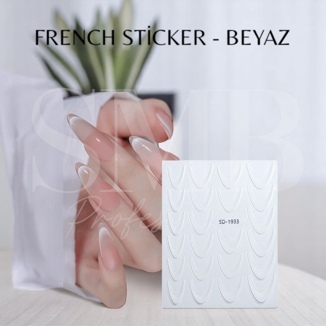 FRENCH STİCKER - BEYAZ