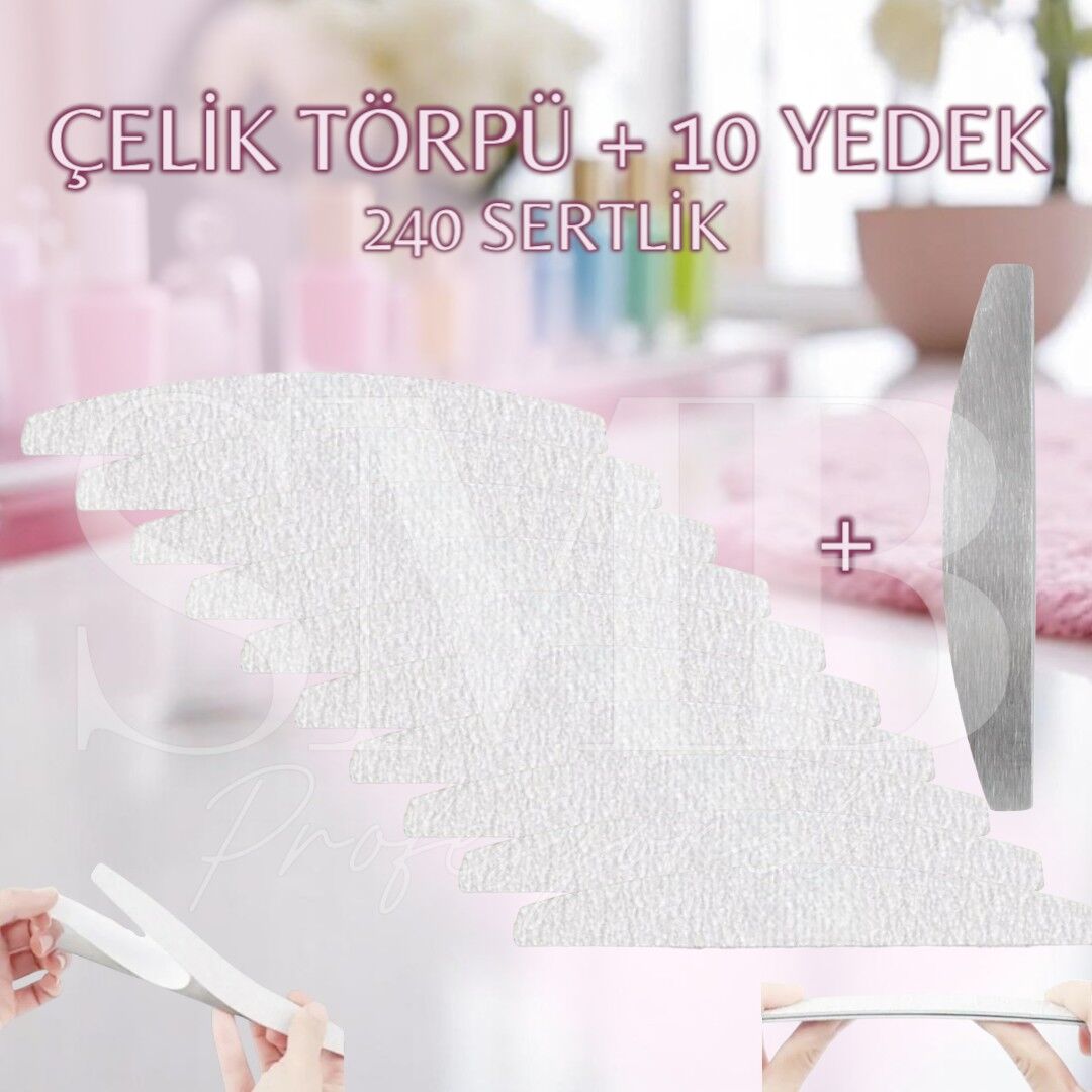 KIVRIMLI ÇELİK TABAN + 10 LU YEDEK (240 SERTLİK)