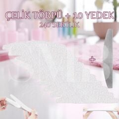 KIVRIMLI ÇELİK TABAN + 10 LU YEDEK (240 SERTLİK)