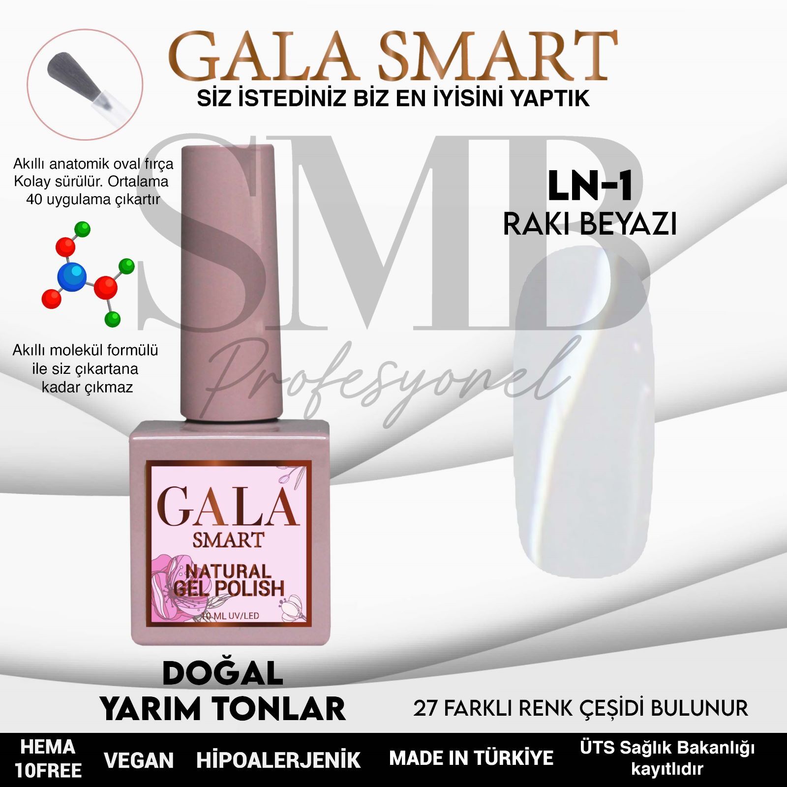 GALA SMART NATURAL KALICI OJE 10 mle LN1