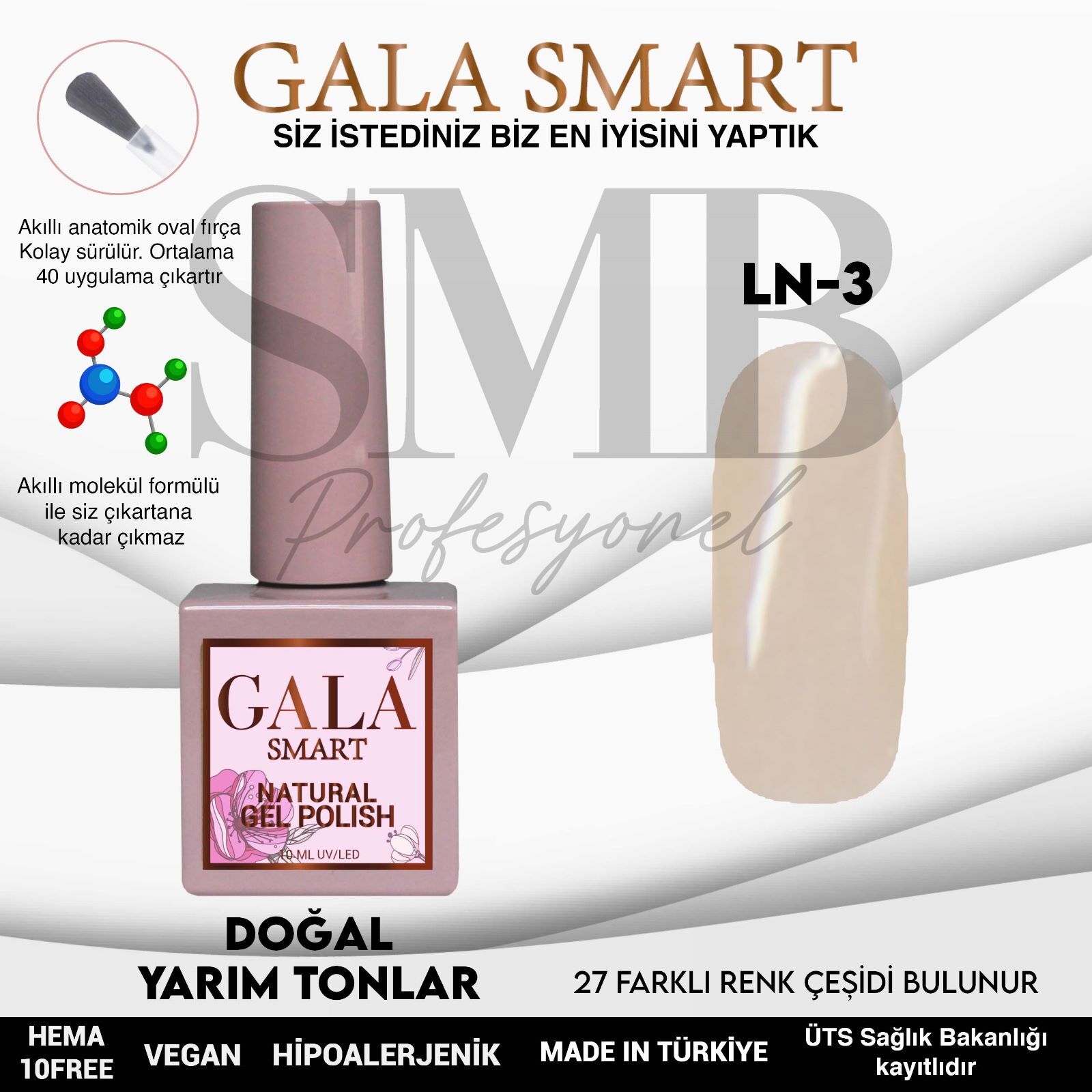 GALA SMART NATURAL KALICI OJE 10 mle LN3
