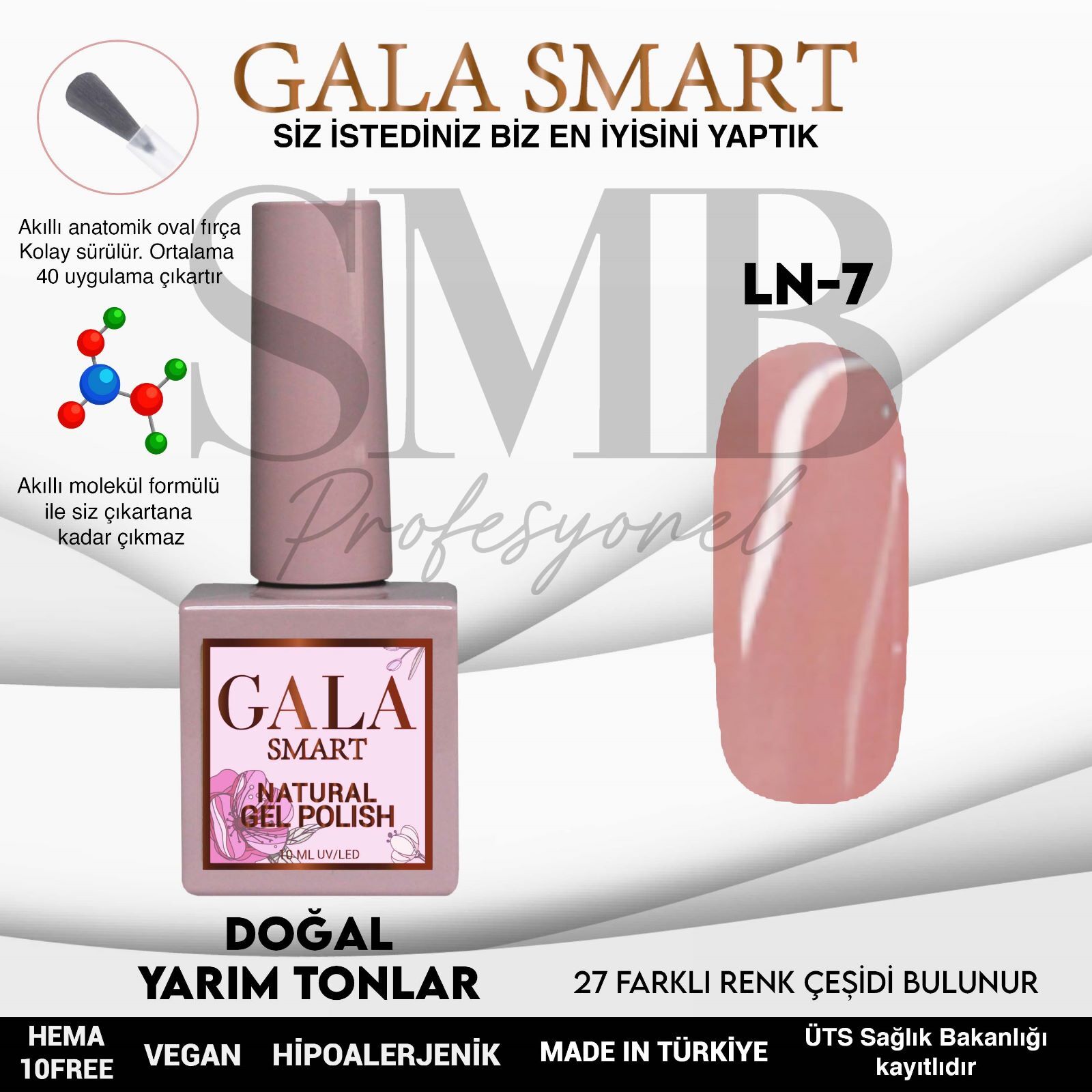 GALA SMART NATURAL KALICI OJE 10 mle LN7