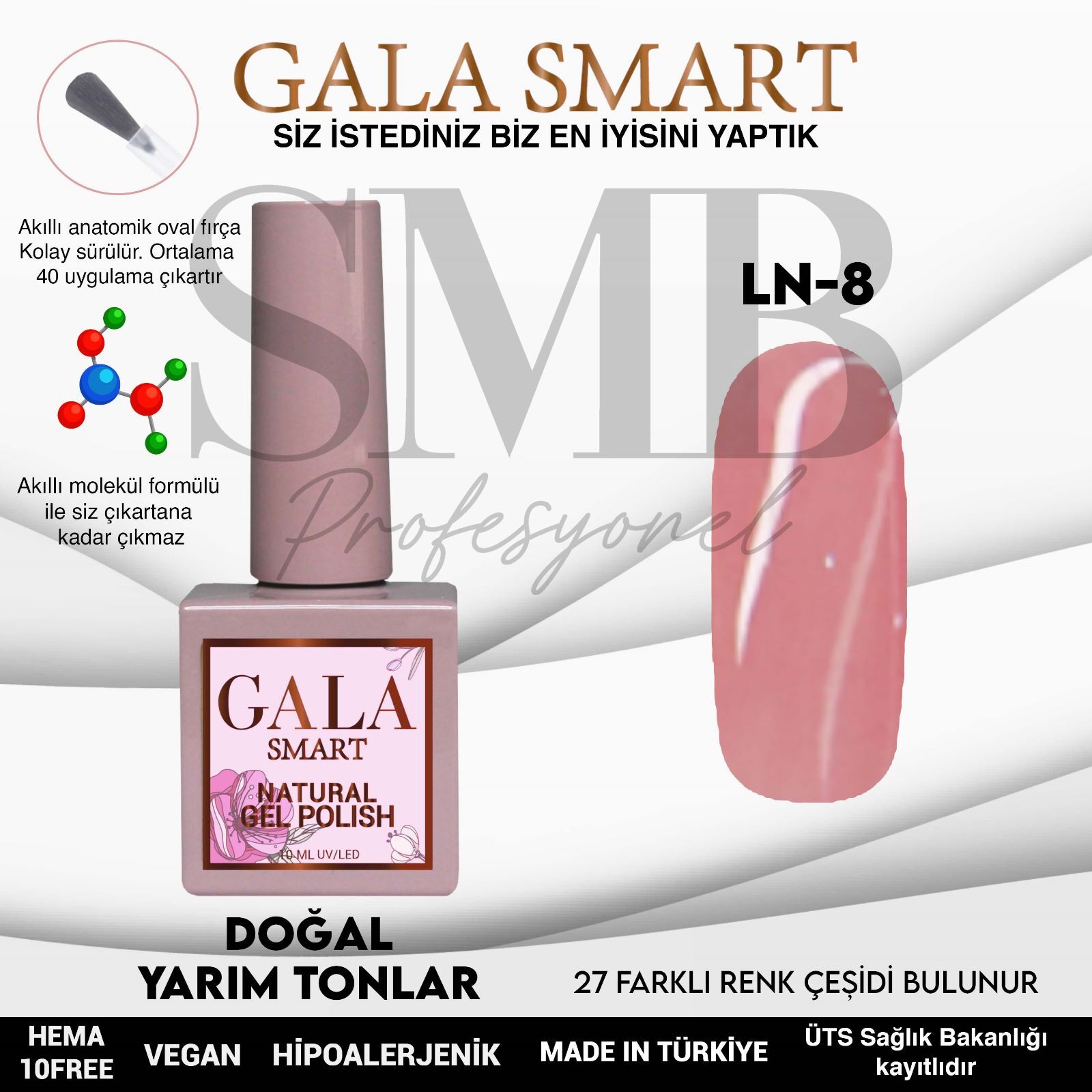 GALA SMART NATURAL KALICI OJE 10 mle LN8