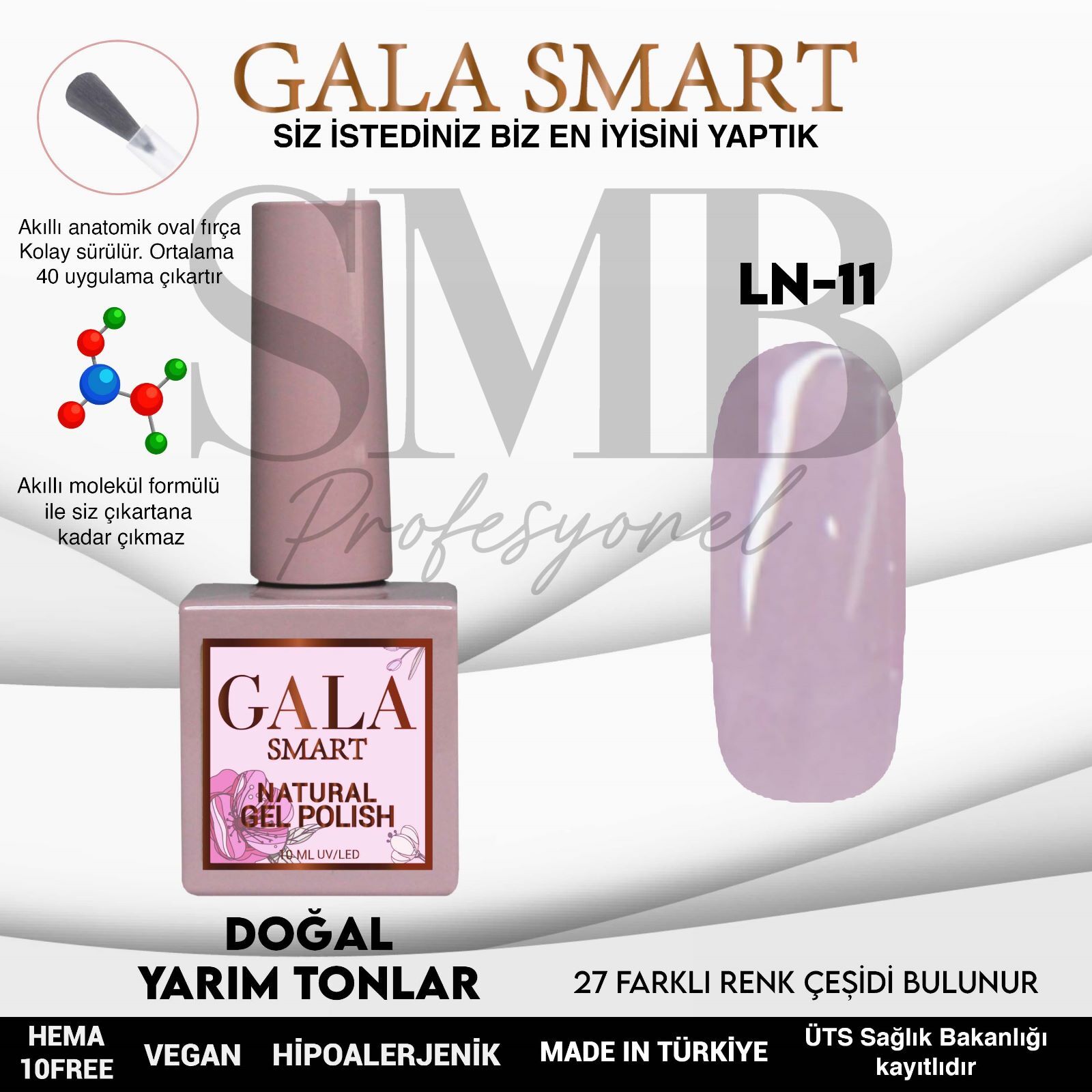 GALA SMART NATURAL KALICI OJE 10 mle LN11