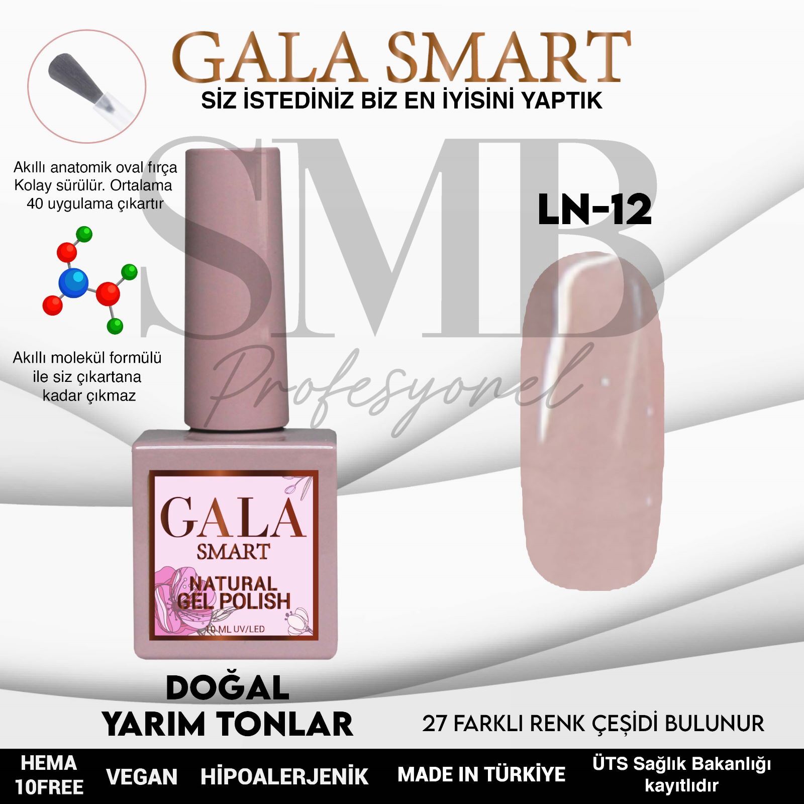 GALA SMART NATURAL KALICI OJE 10 mle LN12