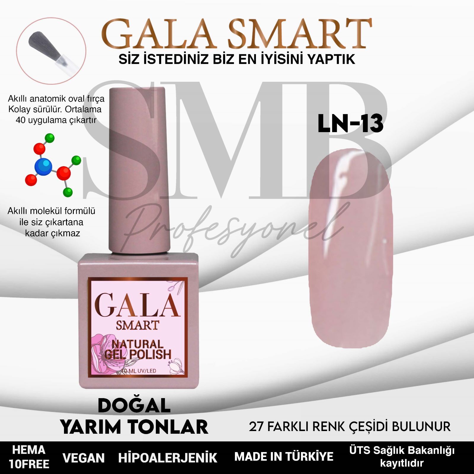 GALA SMART NATURAL KALICI OJE 10 mle LN13