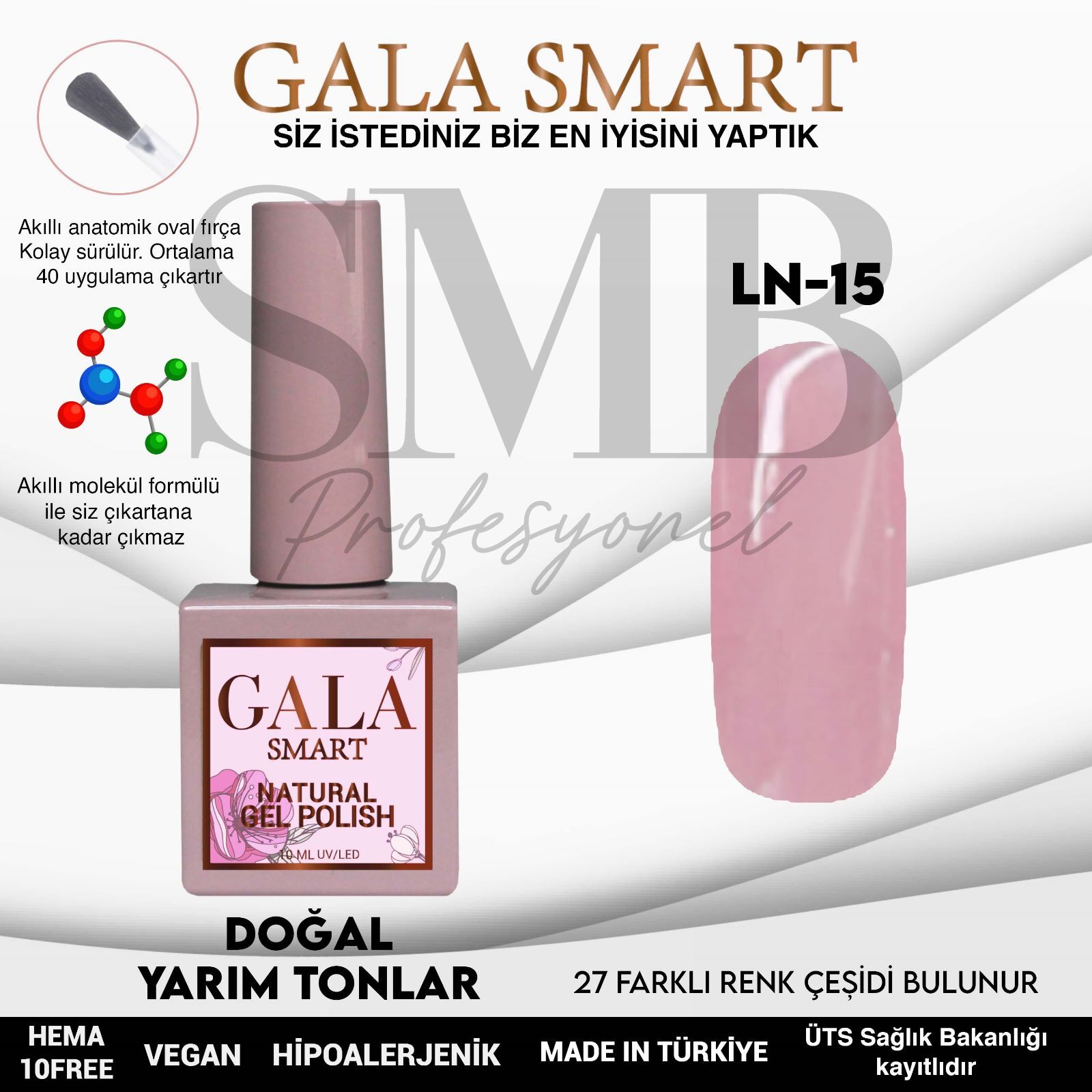 GALA SMART NATURAL KALICI OJE 10 mle LN15