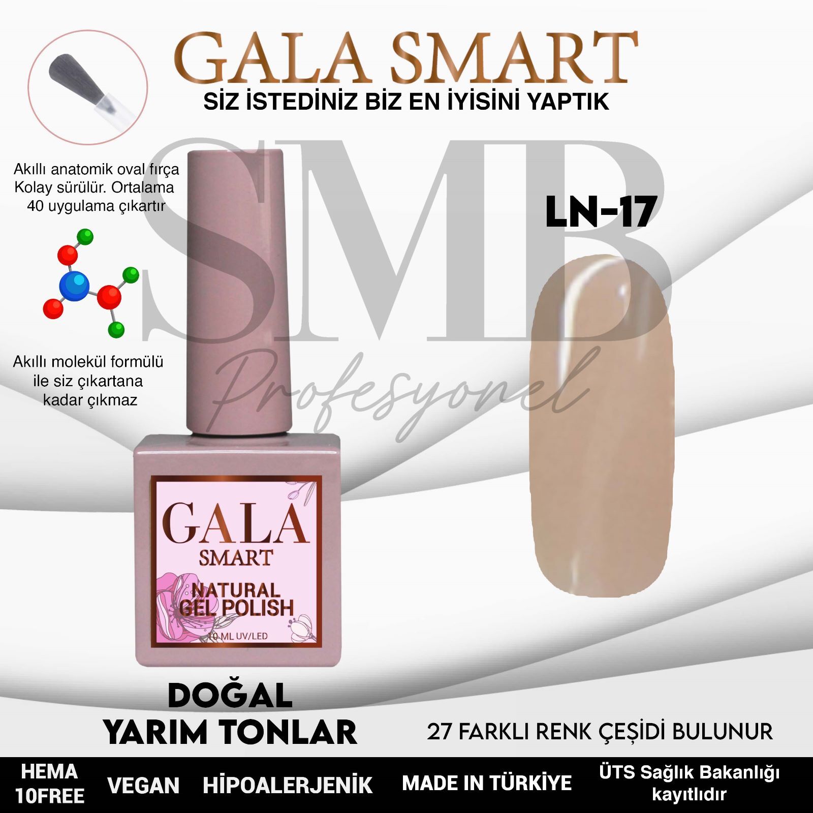 GALA SMART NATURAL KALICI OJE 10 mle LN17