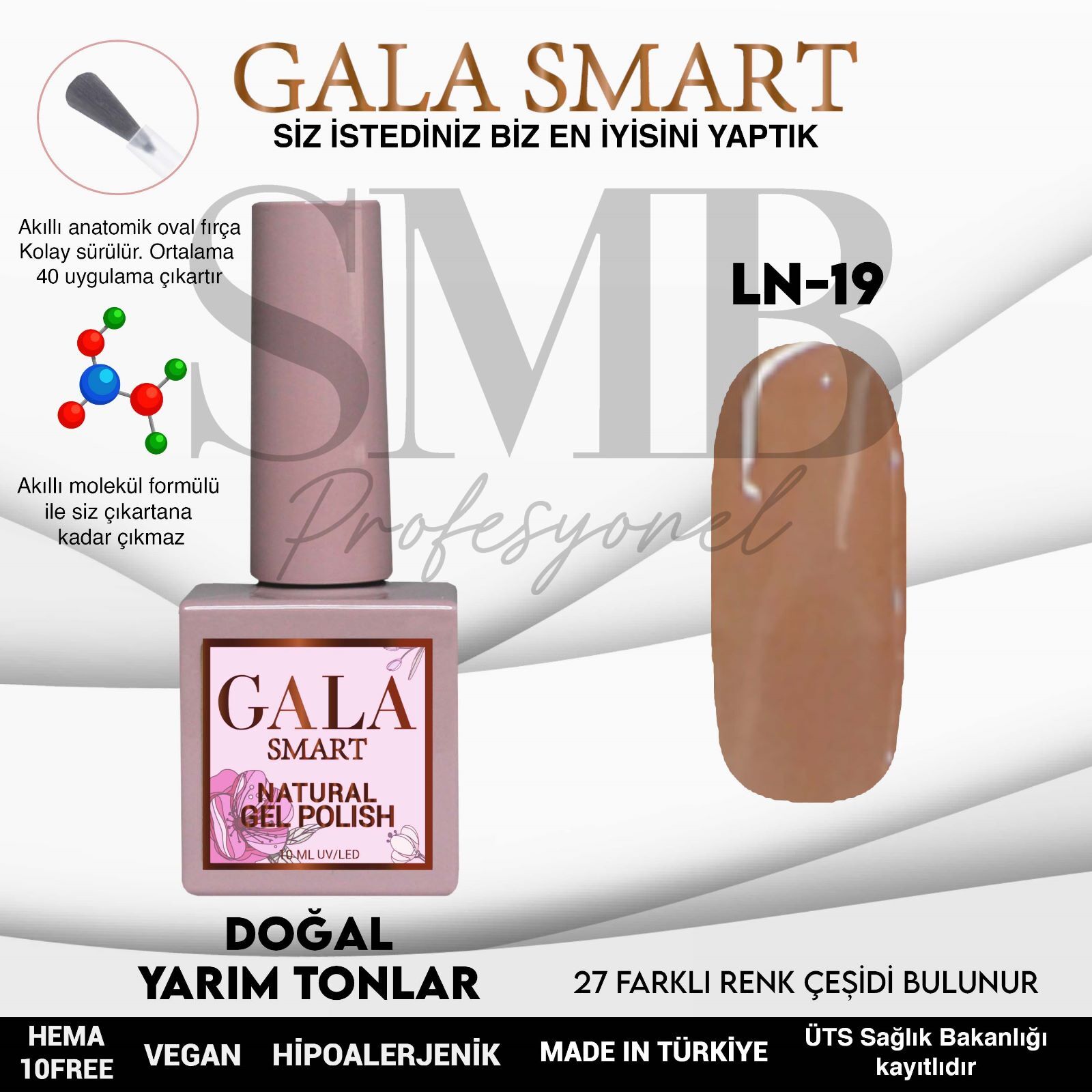 GALA SMART NATURAL KALICI OJE 10 mle LN19