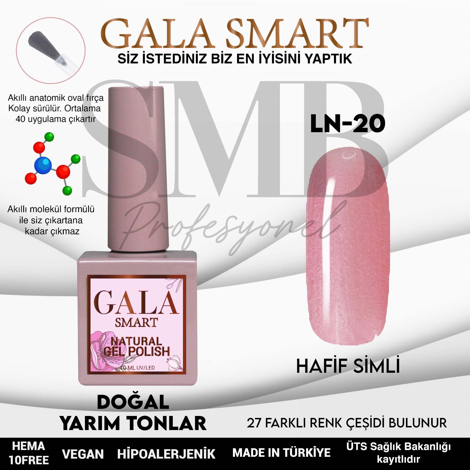 GALA SMART NATURAL KALICI OJE 10 mle LN20