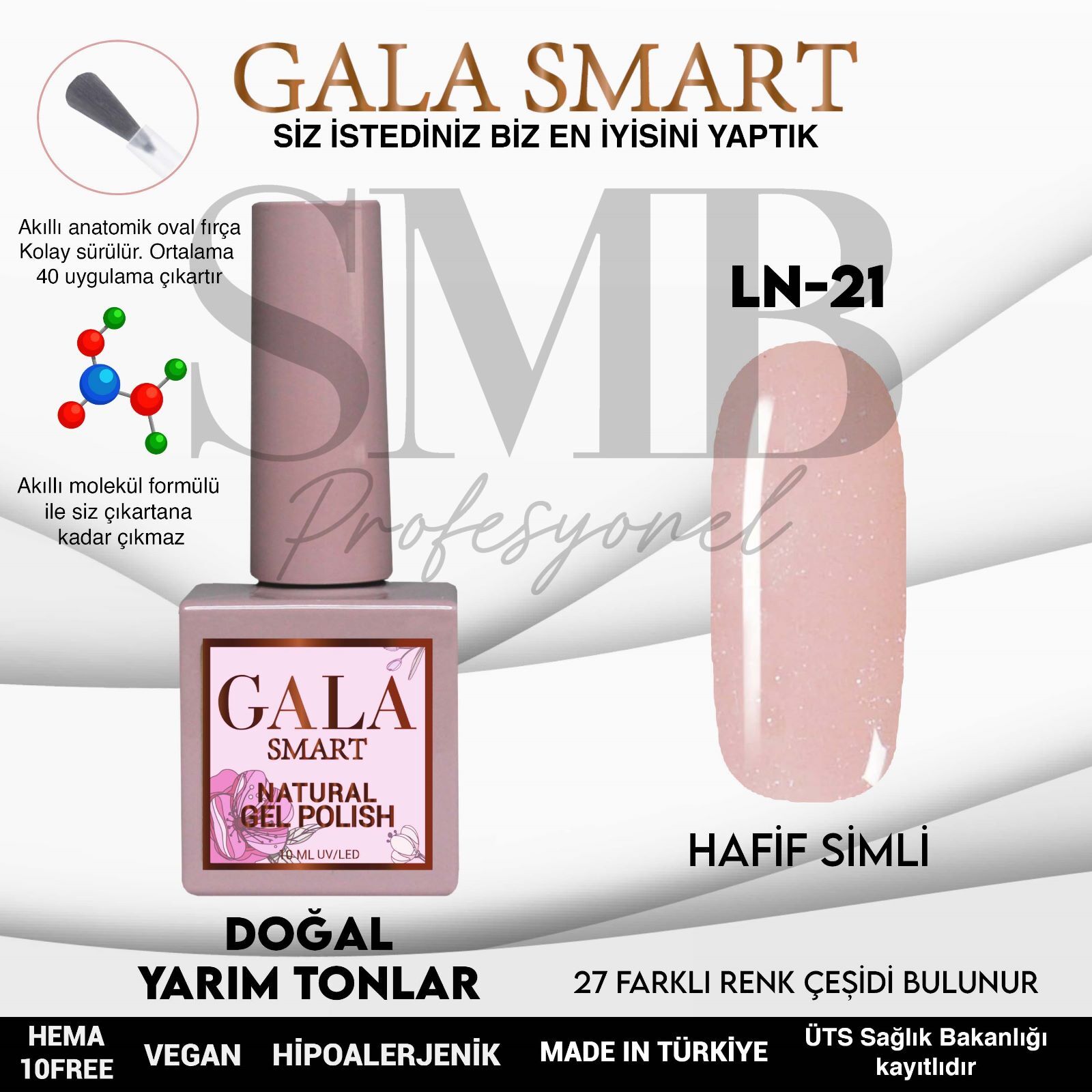 GALA SMART NATURAL KALICI OJE 10 mle LN21