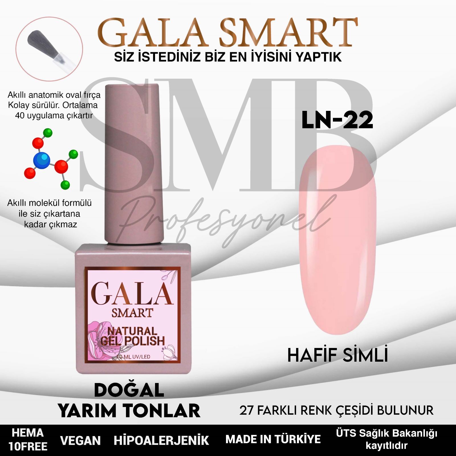 GALA SMART NATURAL KALICI OJE 10 mle LN22